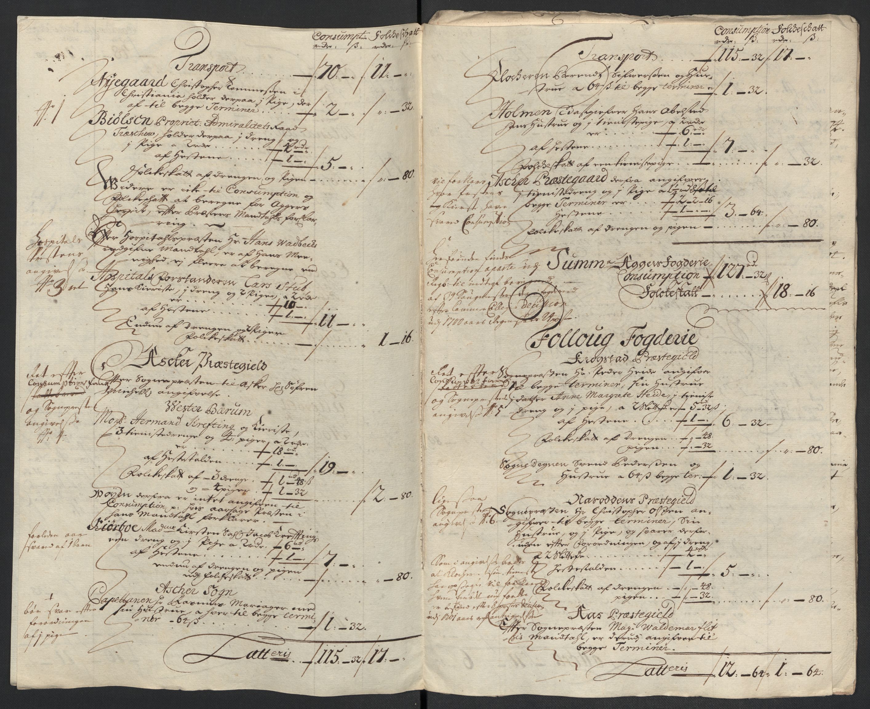 Rentekammeret inntil 1814, Reviderte regnskaper, Fogderegnskap, AV/RA-EA-4092/R10/L0445: Fogderegnskap Aker og Follo, 1703-1704, s. 366