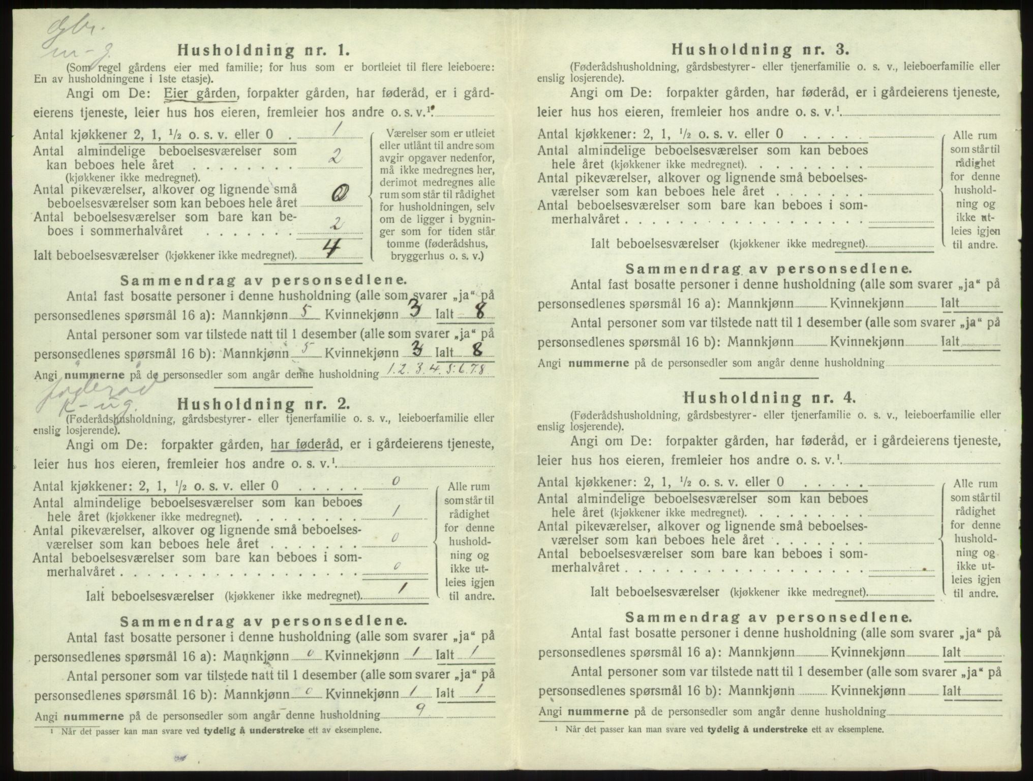 SAB, Folketelling 1920 for 1420 Sogndal herred, 1920, s. 1105