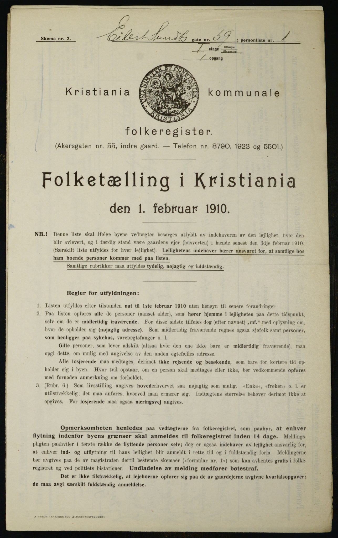 OBA, Kommunal folketelling 1.2.1910 for Kristiania, 1910, s. 18374