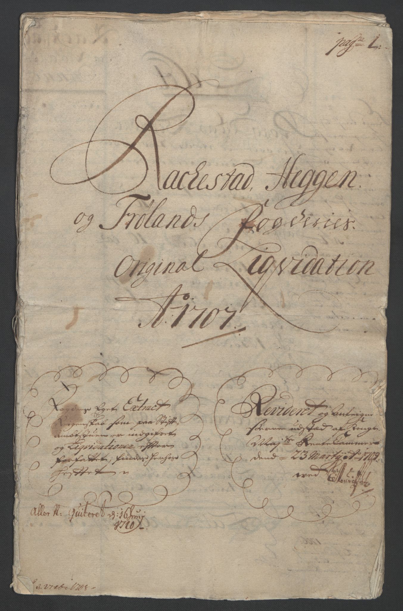 Rentekammeret inntil 1814, Reviderte regnskaper, Fogderegnskap, RA/EA-4092/R07/L0299: Fogderegnskap Rakkestad, Heggen og Frøland, 1707, s. 3