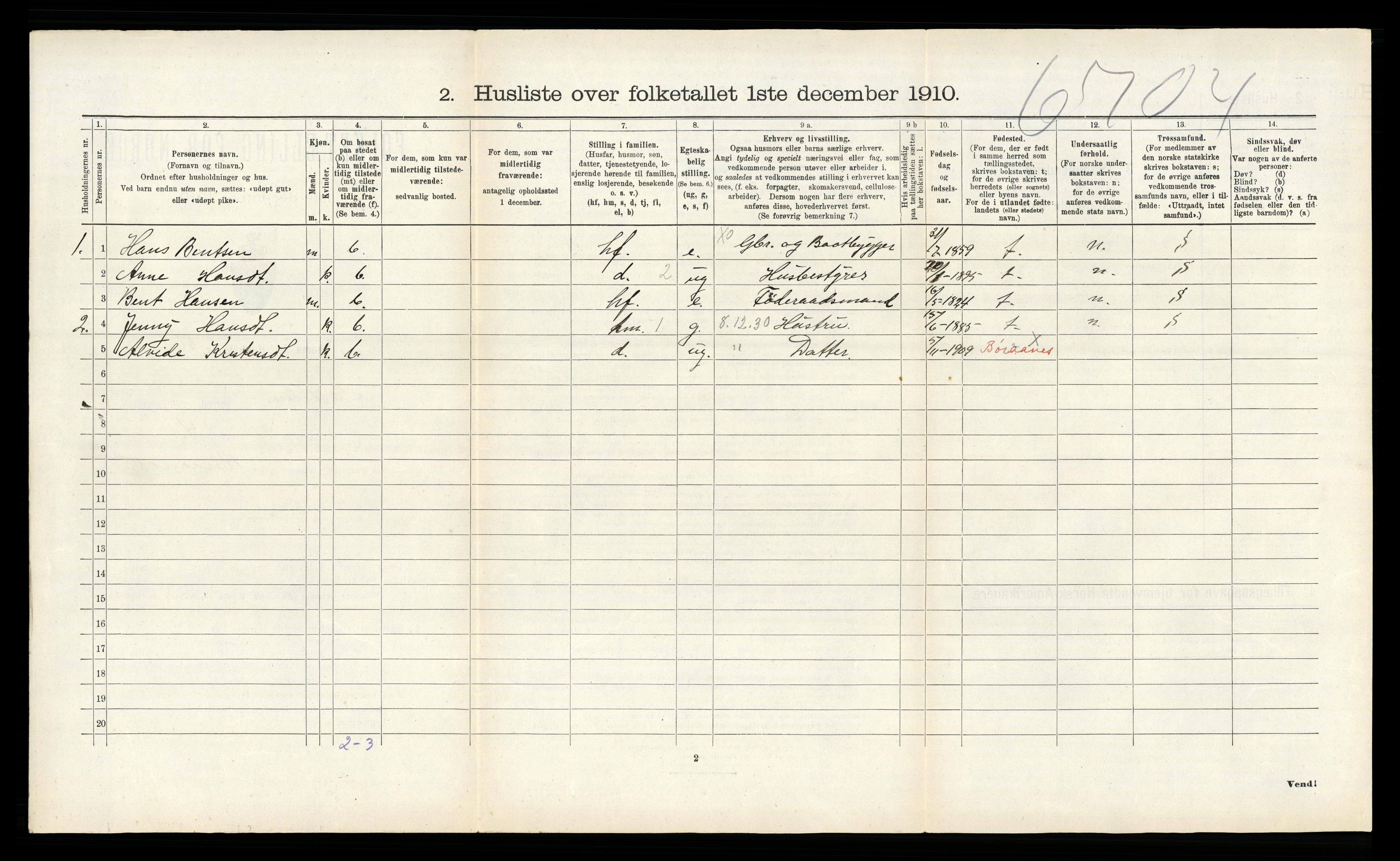 RA, Folketelling 1910 for 1840 Saltdal herred, 1910, s. 580