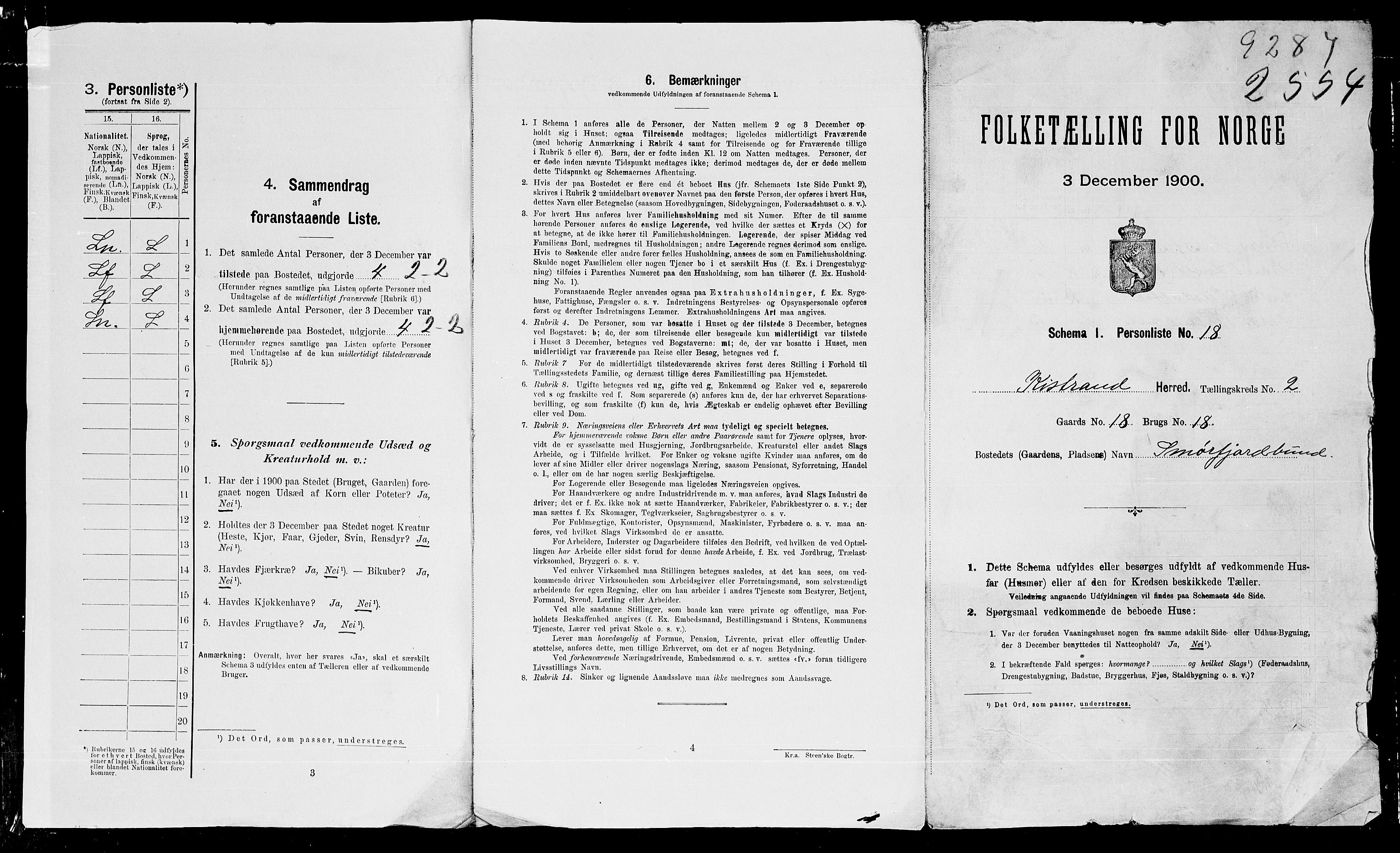 SATØ, Folketelling 1900 for 2020 Kistrand herred, 1900, s. 24