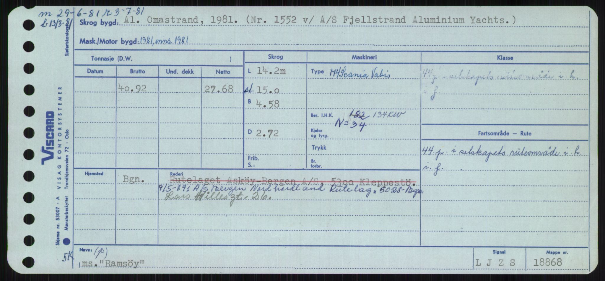 Sjøfartsdirektoratet med forløpere, Skipsmålingen, AV/RA-S-1627/H/Ha/L0004/0002: Fartøy, Mas-R / Fartøy, Odin-R, s. 507