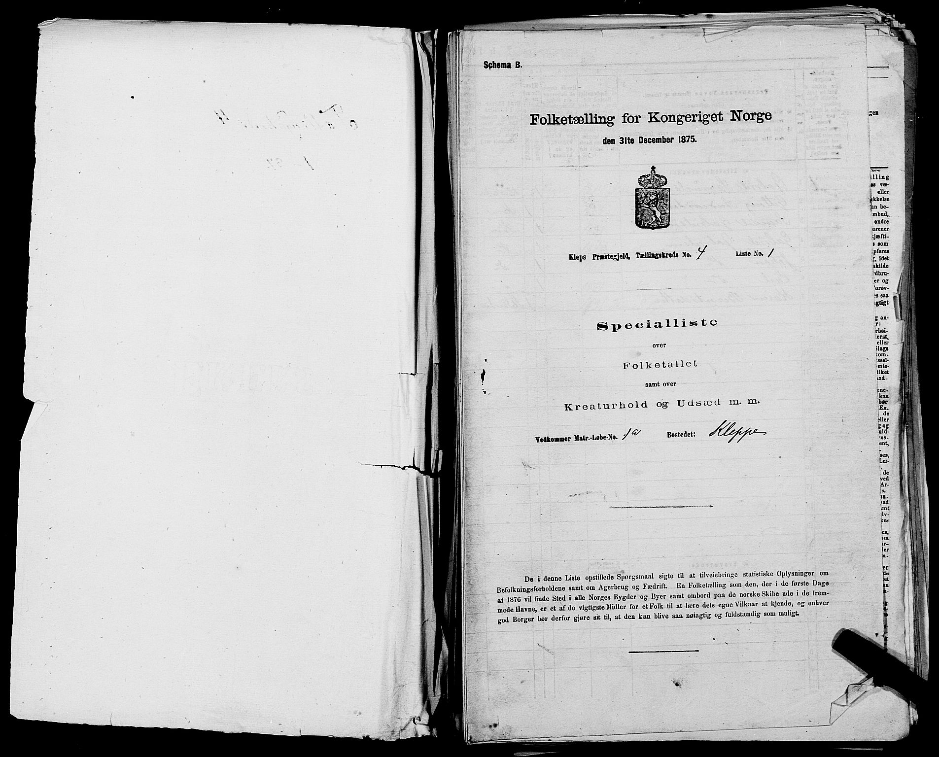 SAST, Folketelling 1875 for 1120P Klepp prestegjeld, 1875, s. 355