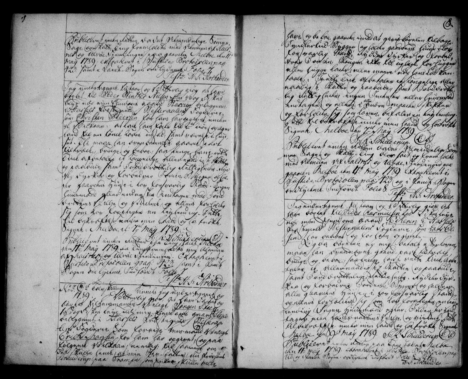 Vesterålen sorenskriveri, SAT/A-4180/1/2/2Ca/L0002: Pantebok nr. B, 1789-1795, s. 8