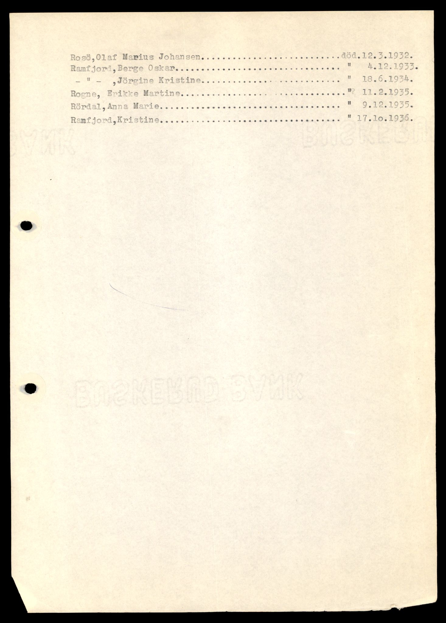 Nærøy lensmannskontor, SAT/A-6264/Ga/L0006: Mappe, Dødsfallsregister M - AA, 1904-1991, s. 16