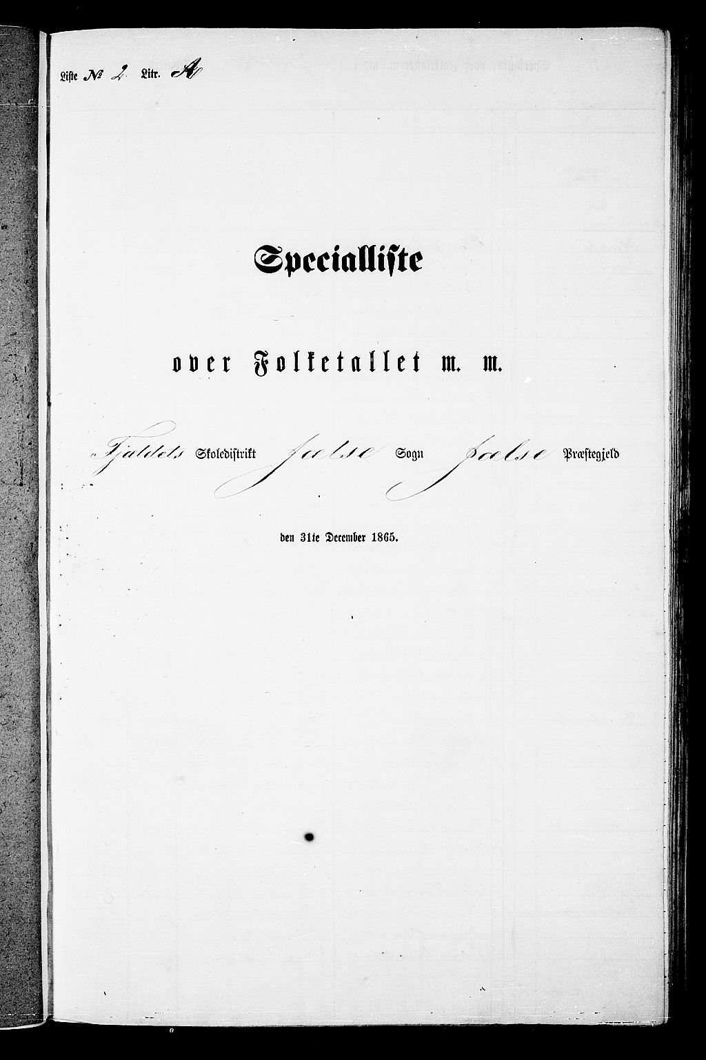 RA, Folketelling 1865 for 1138P Jelsa prestegjeld, 1865, s. 25