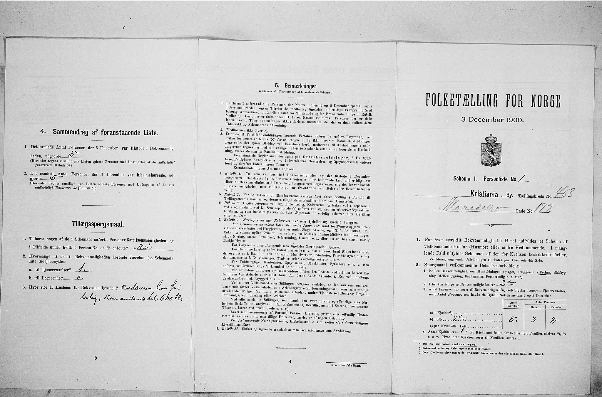 SAO, Folketelling 1900 for 0301 Kristiania kjøpstad, 1900, s. 56703