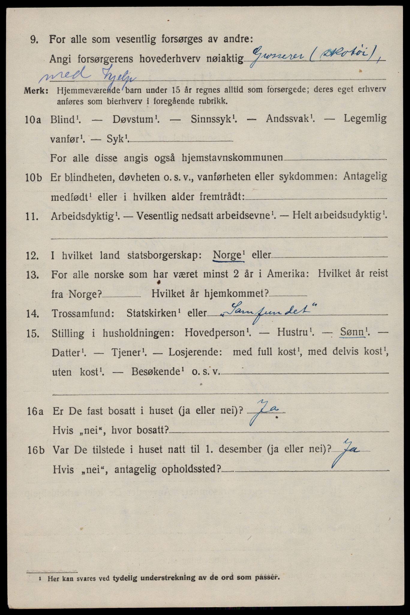 SAST, Folketelling 1920 for 1116 Eigersund herred, 1920, s. 2924
