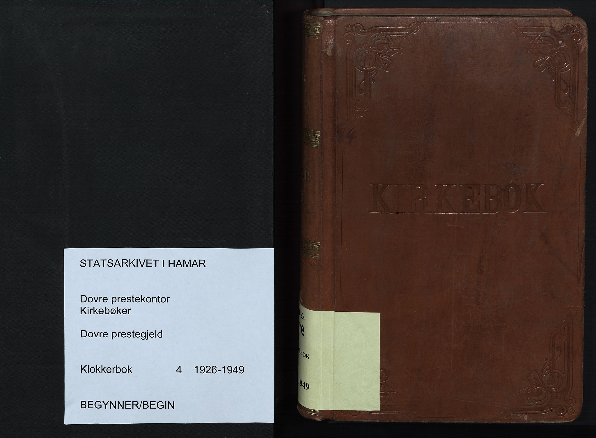 Dovre prestekontor, SAH/PREST-066/H/Ha/Hab/L0004: Klokkerbok nr. 4, 1926-1949