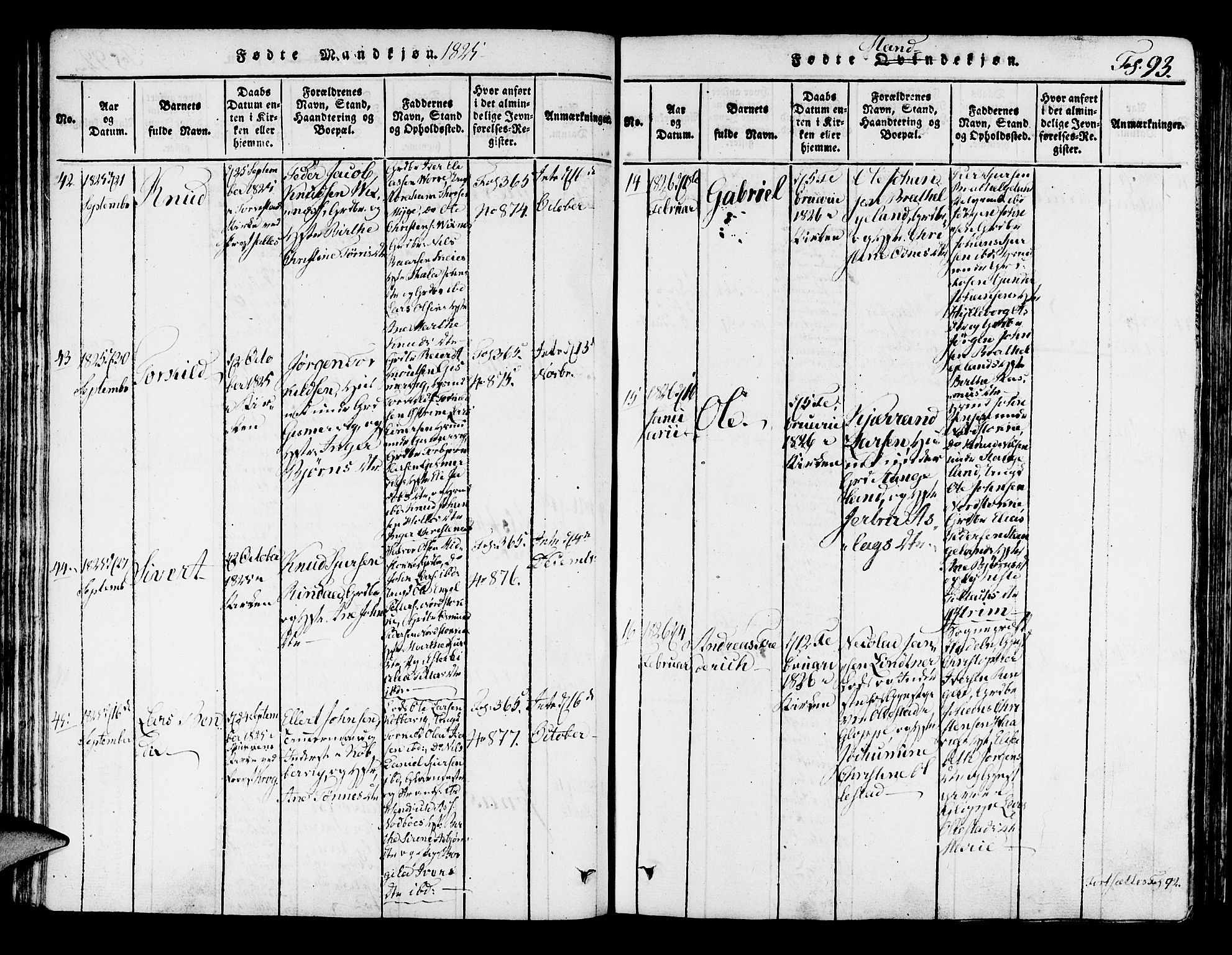 Avaldsnes sokneprestkontor, AV/SAST-A -101851/H/Ha/Haa/L0004: Ministerialbok nr. A 4, 1816-1825, s. 93