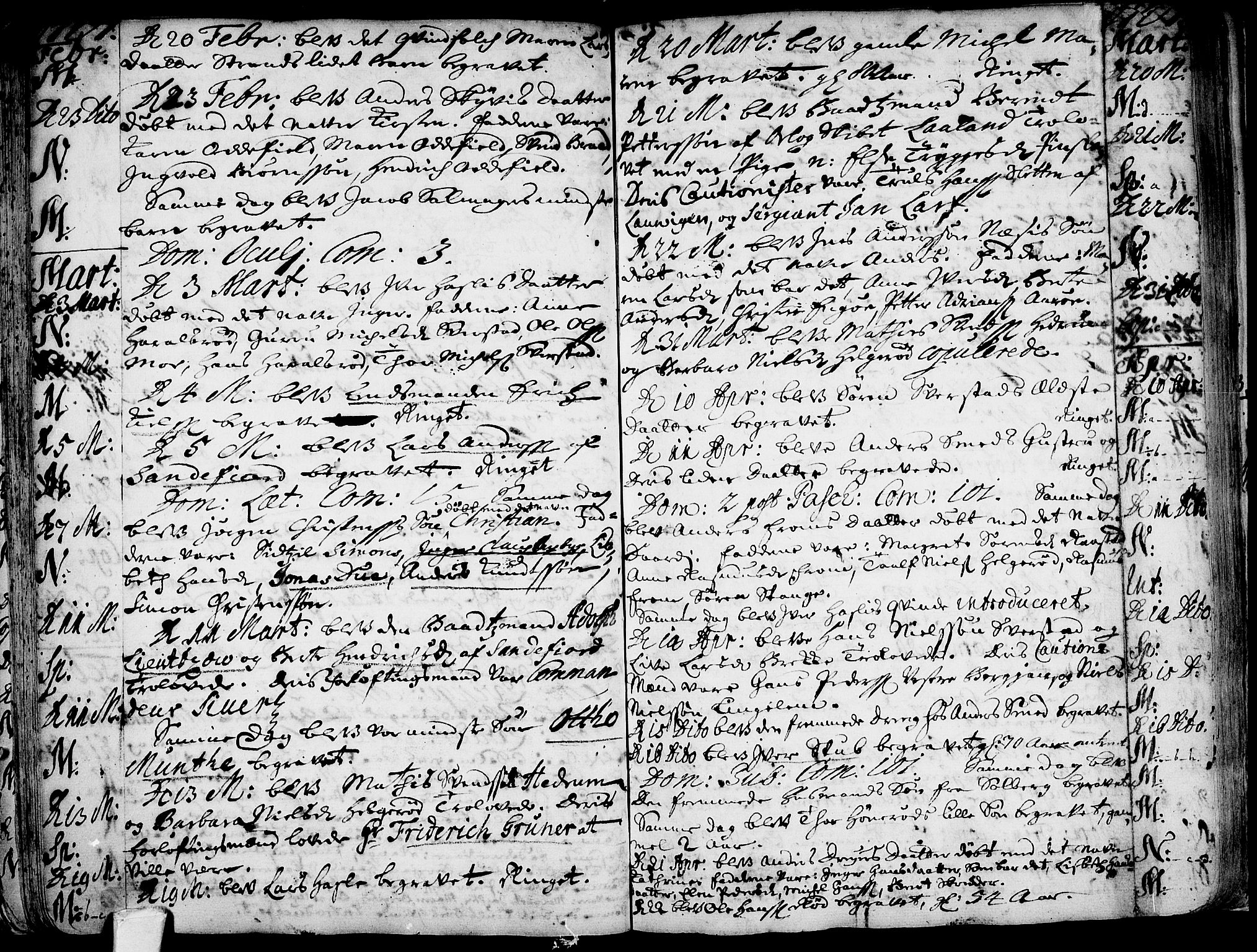 Sandar kirkebøker, AV/SAKO-A-243/F/Fa/L0001: Ministerialbok nr. 1, 1709-1733