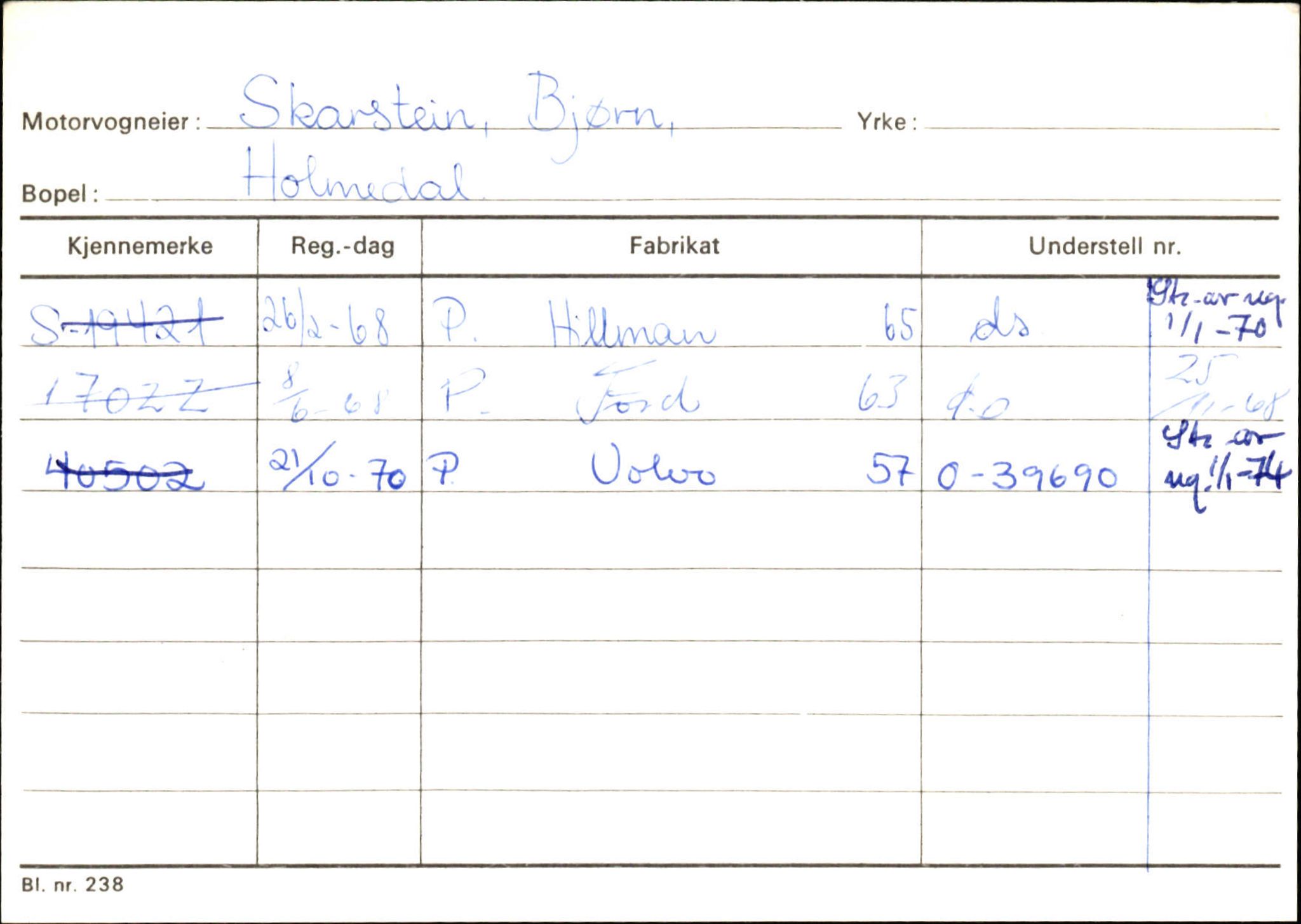 Statens vegvesen, Sogn og Fjordane vegkontor, AV/SAB-A-5301/4/F/L0126: Eigarregister Fjaler M-Å. Leikanger A-Å, 1945-1975, s. 186