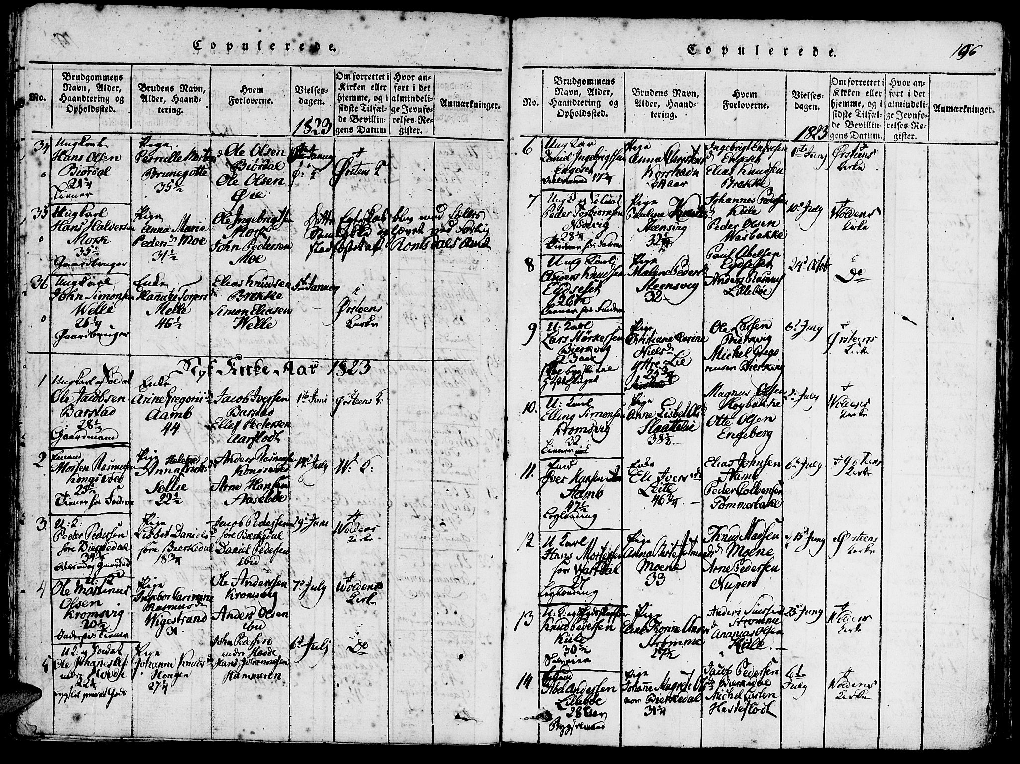 Ministerialprotokoller, klokkerbøker og fødselsregistre - Møre og Romsdal, SAT/A-1454/511/L0138: Ministerialbok nr. 511A05, 1817-1832, s. 196