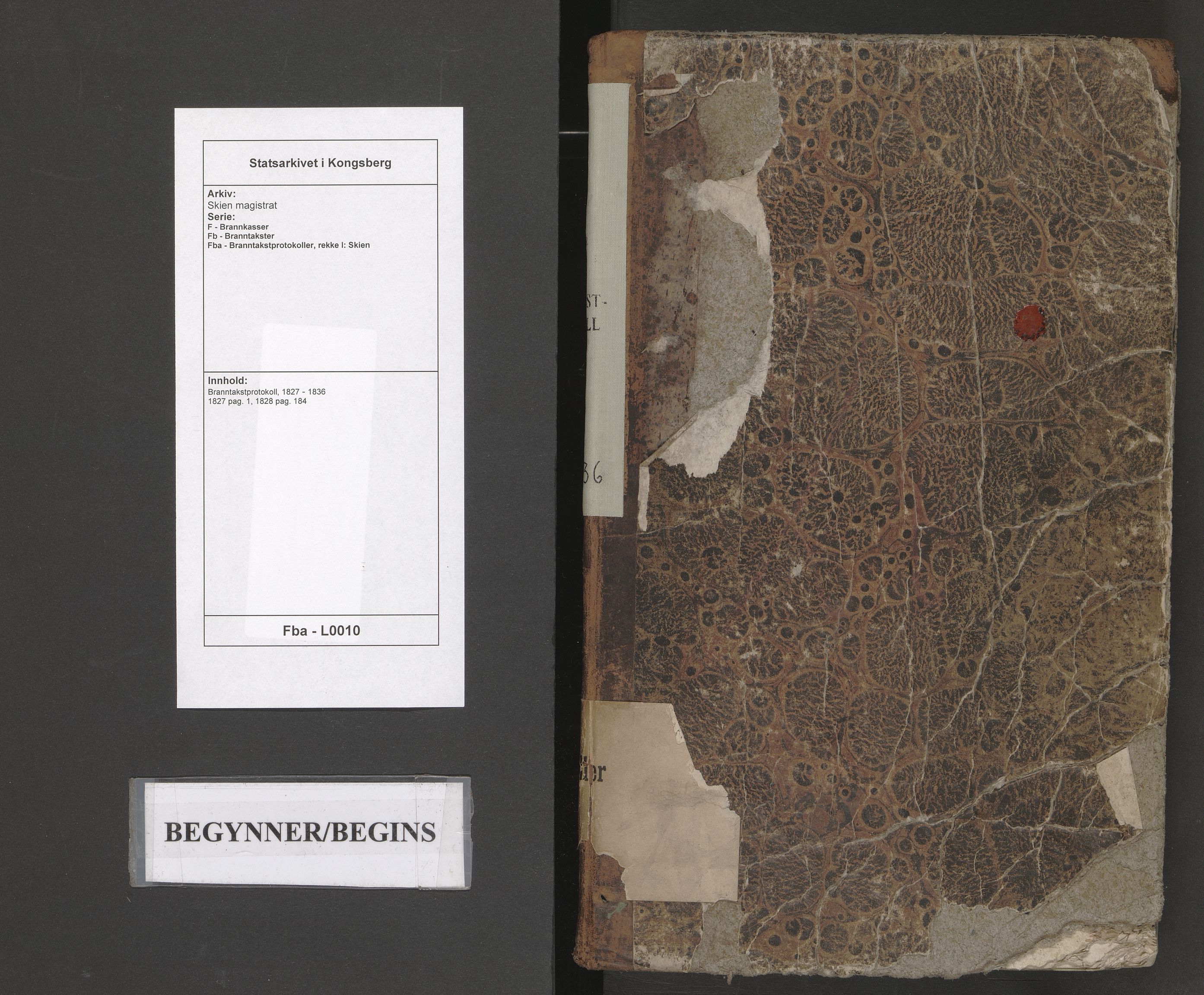 Skien magistrat, AV/SAKO-A-860/F/Fb/Fba/L0010: Branntakstprotokoll, 1827-1836