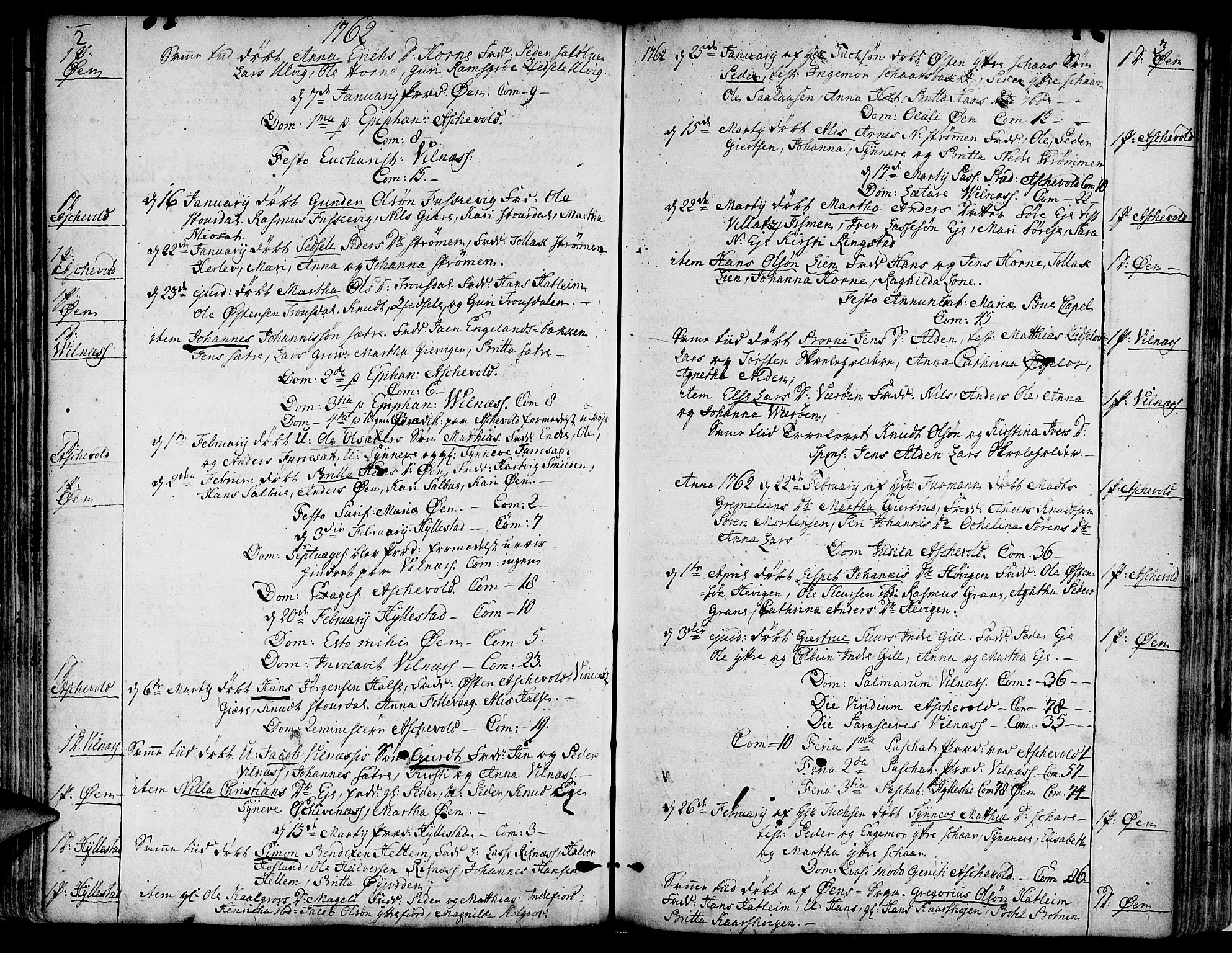 Askvoll sokneprestembete, AV/SAB-A-79501/H/Haa/Haaa/L0008: Ministerialbok nr. A 8, 1749-1775, s. 2-3