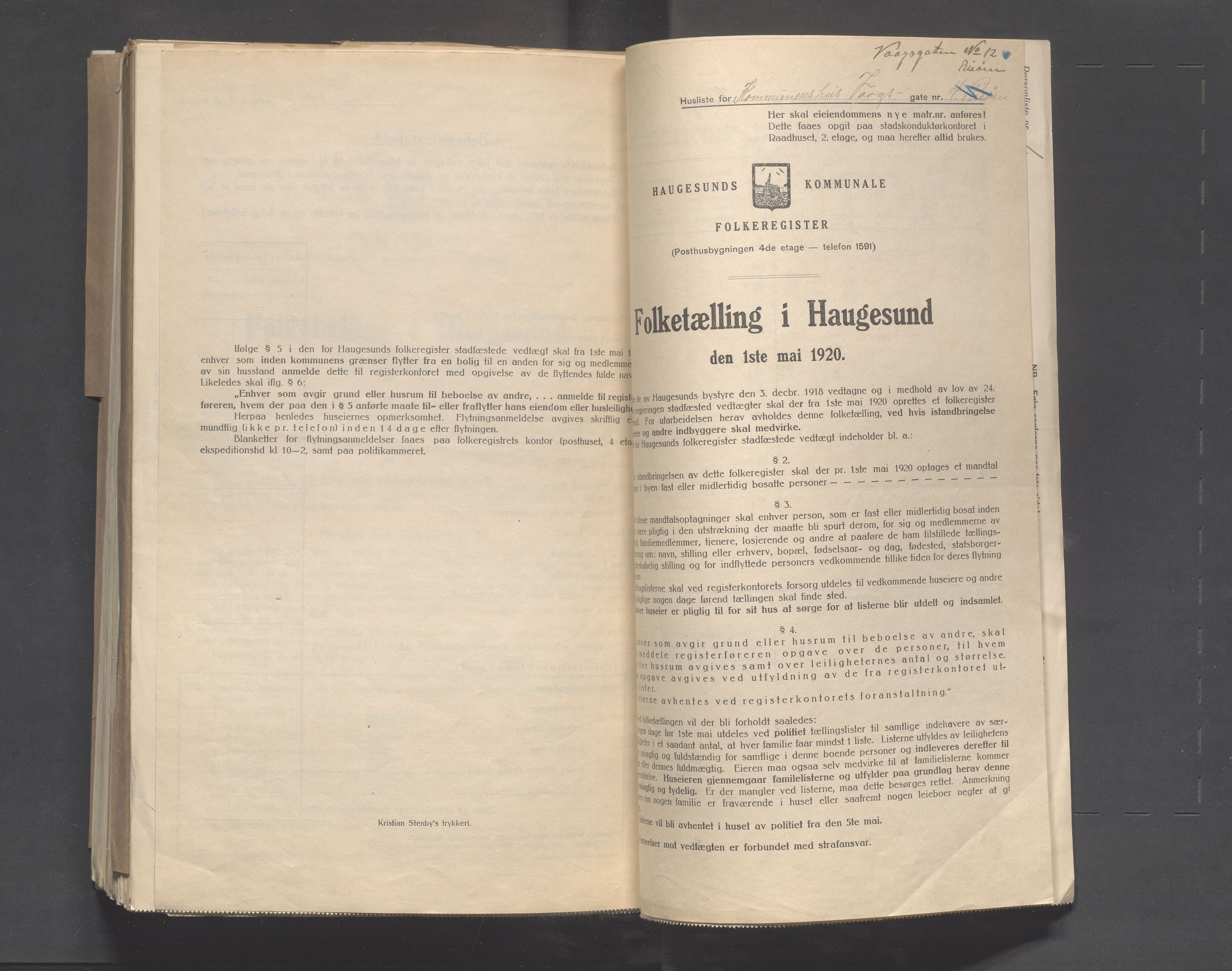 IKAR, Kommunal folketelling 1.5.1920 for Haugesund, 1920, s. 7147