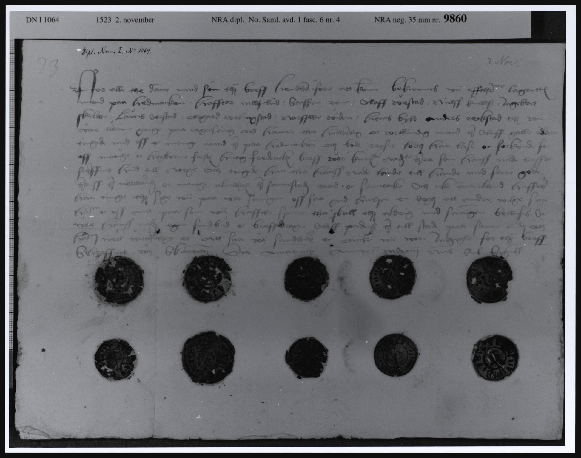 Riksarkivets diplomsamling, AV/RA-EA-5965/F10, 1309-1569, s. 1