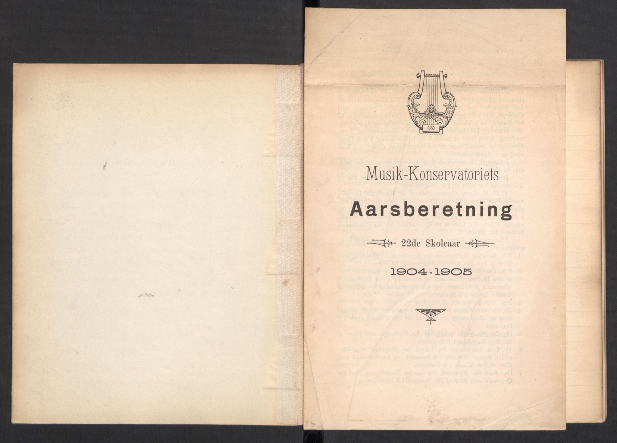 Musikkonservatoriet i Oslo, RA/PA-1761/F/Fa/L0003/0004: Oversikt over lærere, elever, m.m. / Musikkonservatoriet - Vårsemestert 1905 , 1905