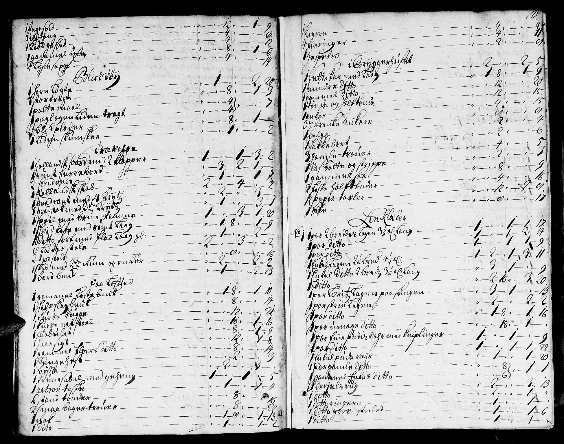 Kristiansand byrett, AV/SAK-1223-0001/H/Hc/L0005: Skifteprotokoll nr. 3, 1730-1736, s. 9b-10a