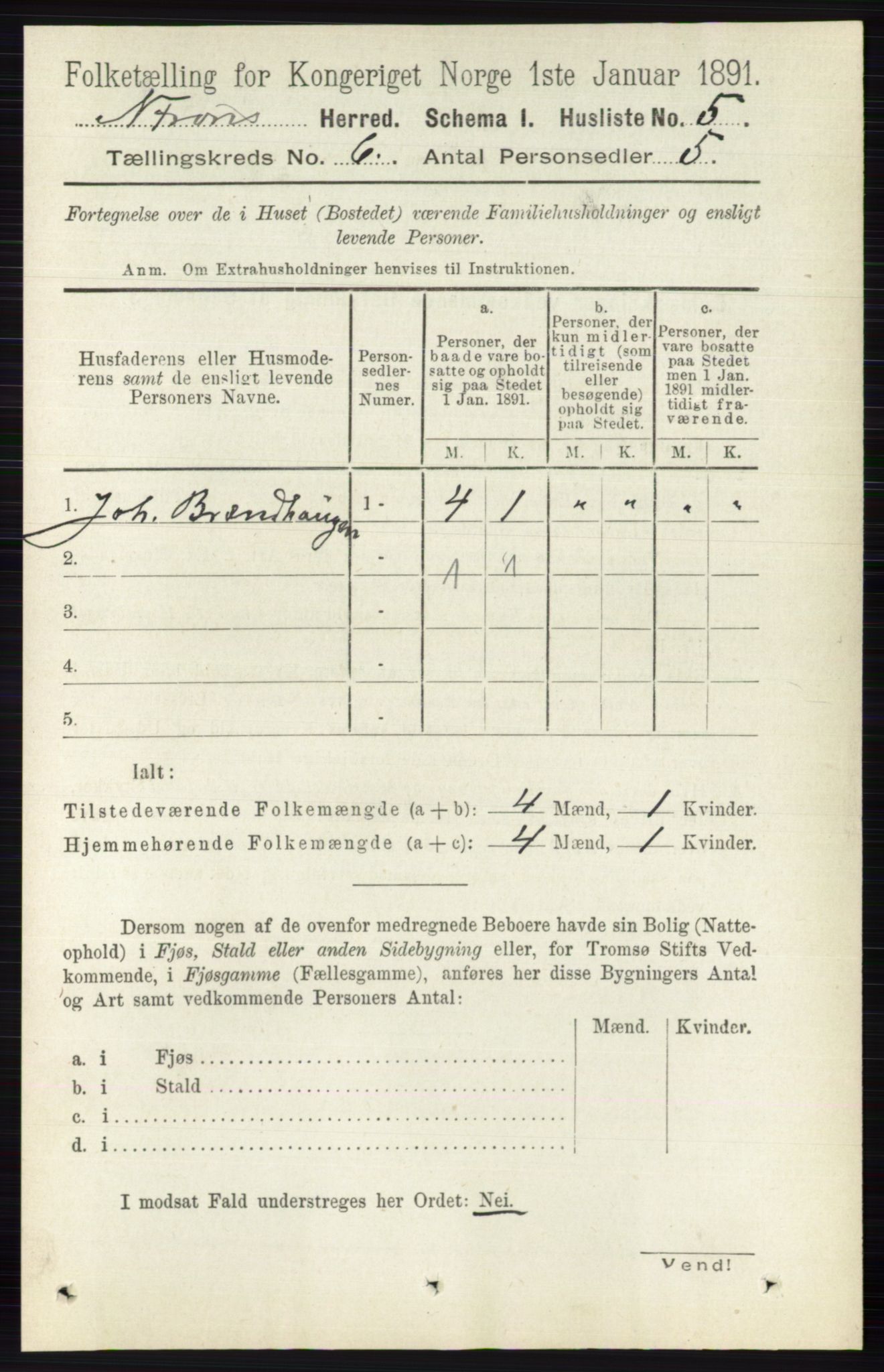 RA, Folketelling 1891 for 0518 Nord-Fron herred, 1891, s. 2170