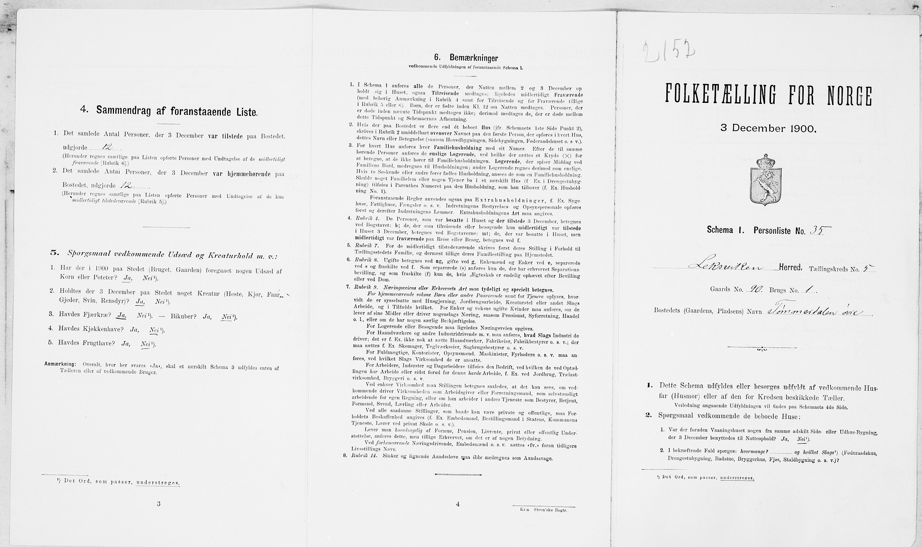 SAT, Folketelling 1900 for 1718 Leksvik herred, 1900, s. 721