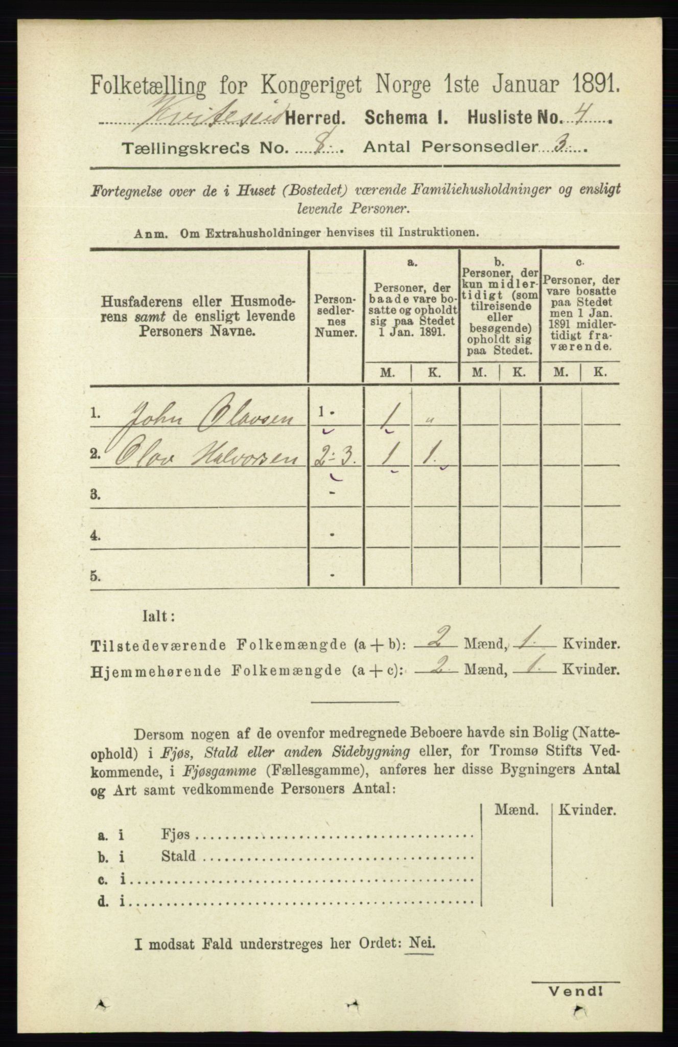 RA, Folketelling 1891 for 0829 Kviteseid herred, 1891, s. 1552