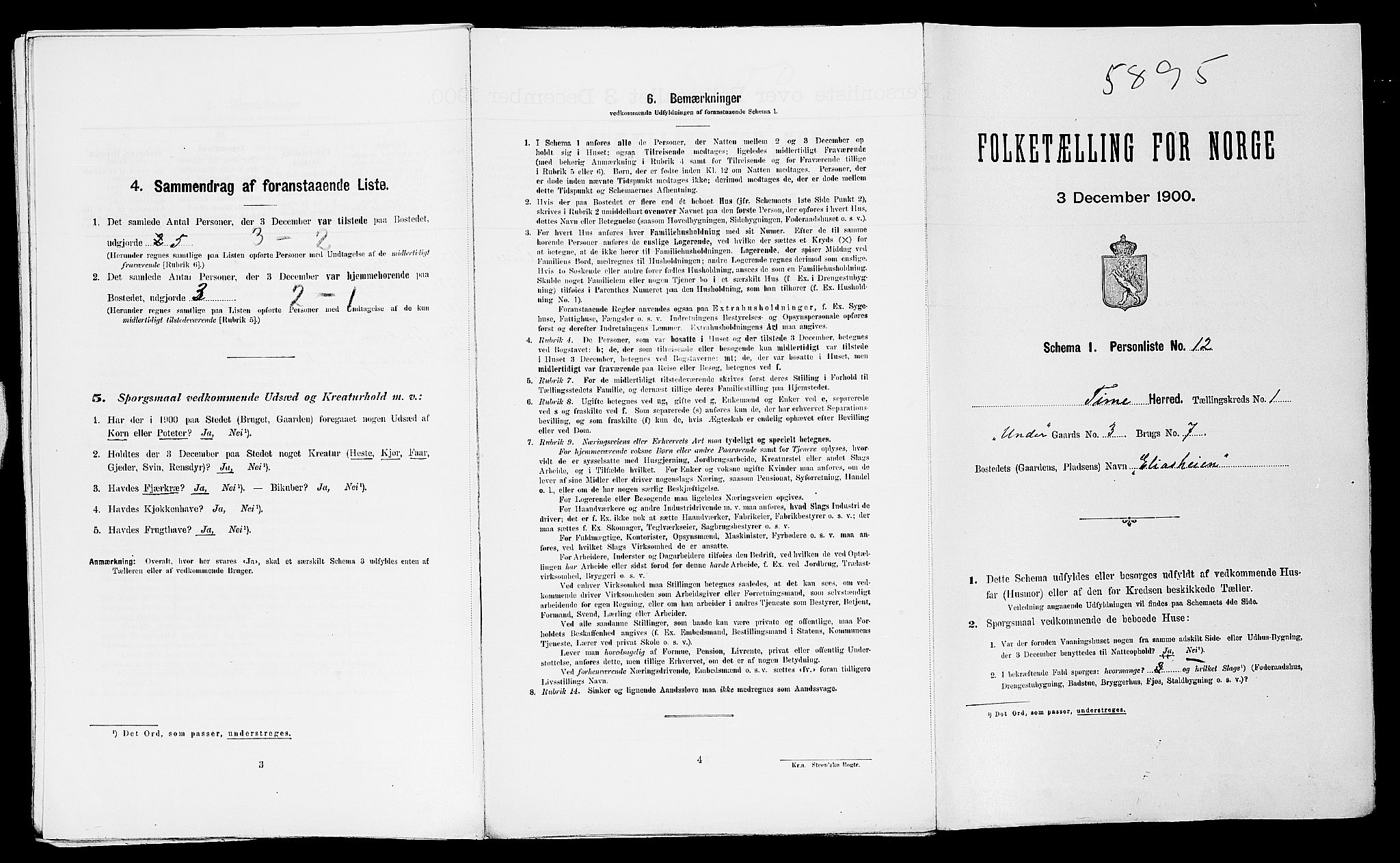 SAST, Folketelling 1900 for 1121 Time herred, 1900, s. 59