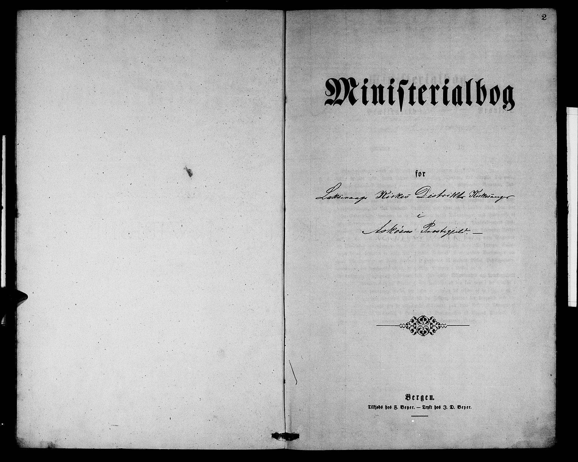 Laksevåg Sokneprestembete, AV/SAB-A-76501/H/Ha/Hab/Haba/L0001: Klokkerbok nr. A 1, 1875-1877, s. 2