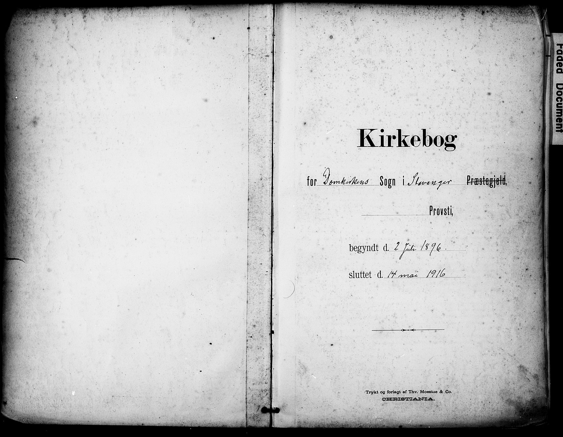 Domkirken sokneprestkontor, SAST/A-101812/001/30/30BA/L0031: Ministerialbok nr. A 30, 1896-1916