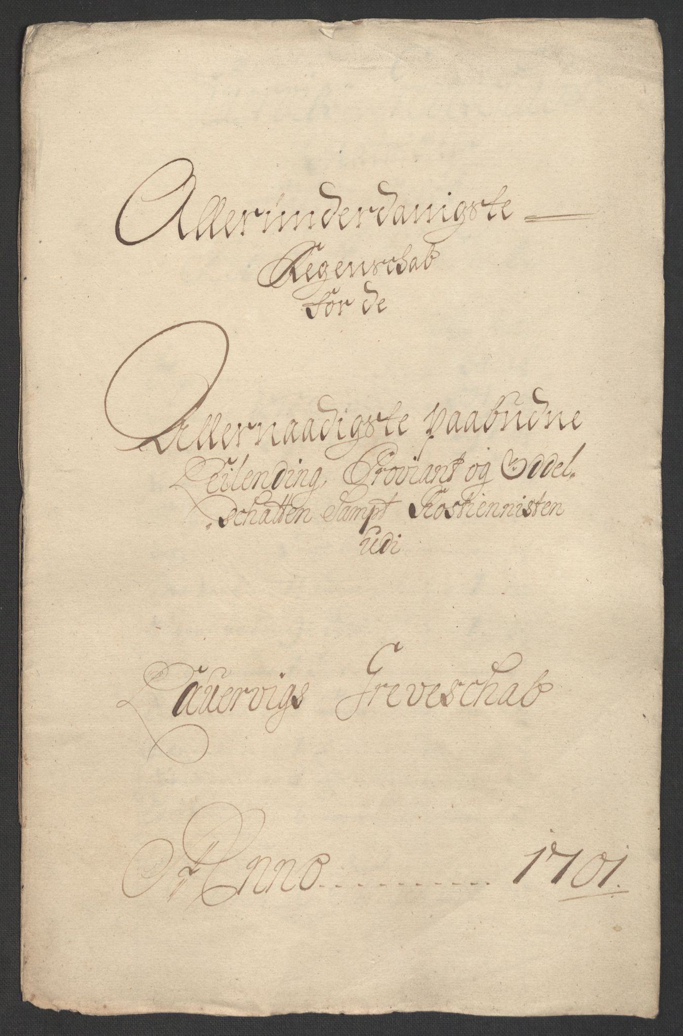 Rentekammeret inntil 1814, Reviderte regnskaper, Fogderegnskap, RA/EA-4092/R33/L1976: Fogderegnskap Larvik grevskap, 1698-1701, s. 318