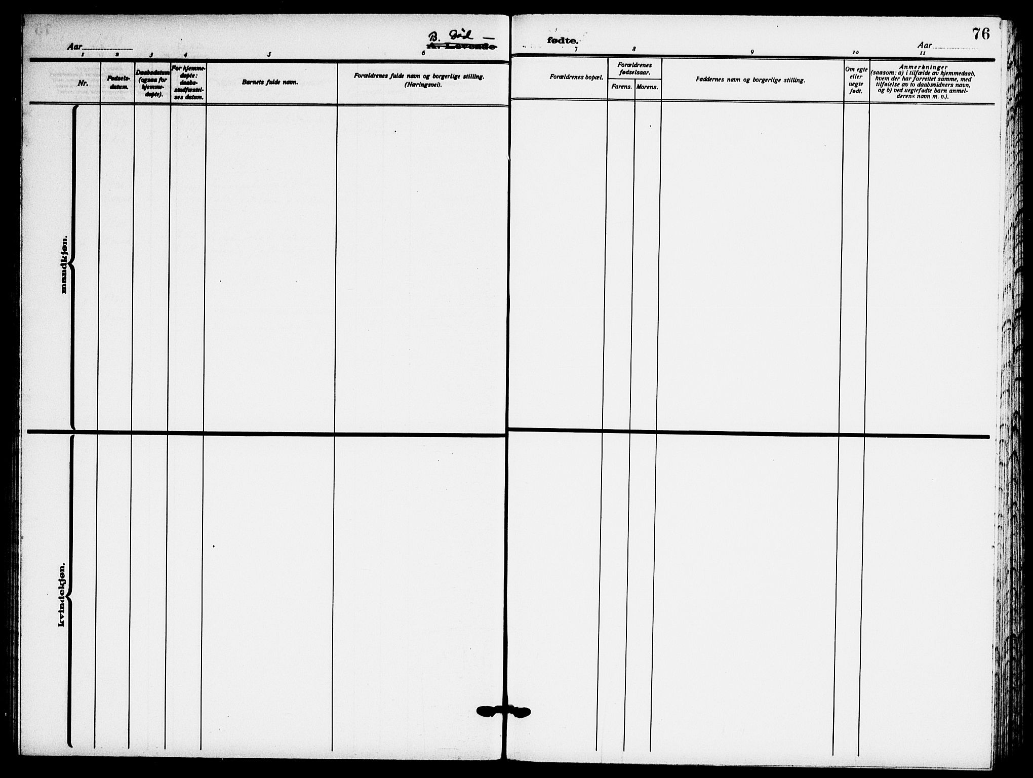Fjotland sokneprestkontor, AV/SAK-1111-0010/F/Fb/L0004: Klokkerbok nr. B 4, 1925-1941, s. 76