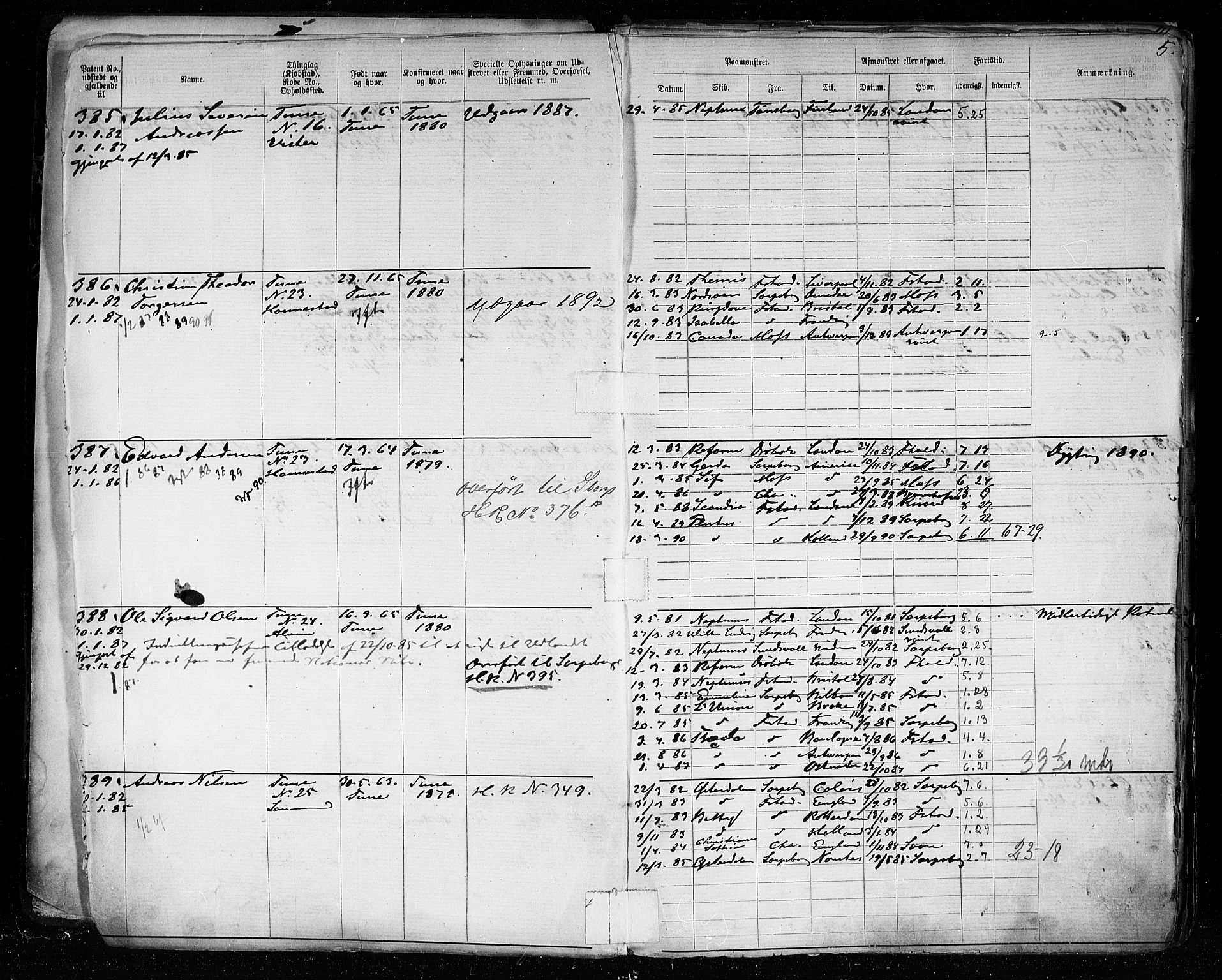 Sarpsborg mønstringskontor, AV/SAO-A-10569c/F/Fc/Fca/L0005: Annotasjonsrulle, 1881-1913, s. 8