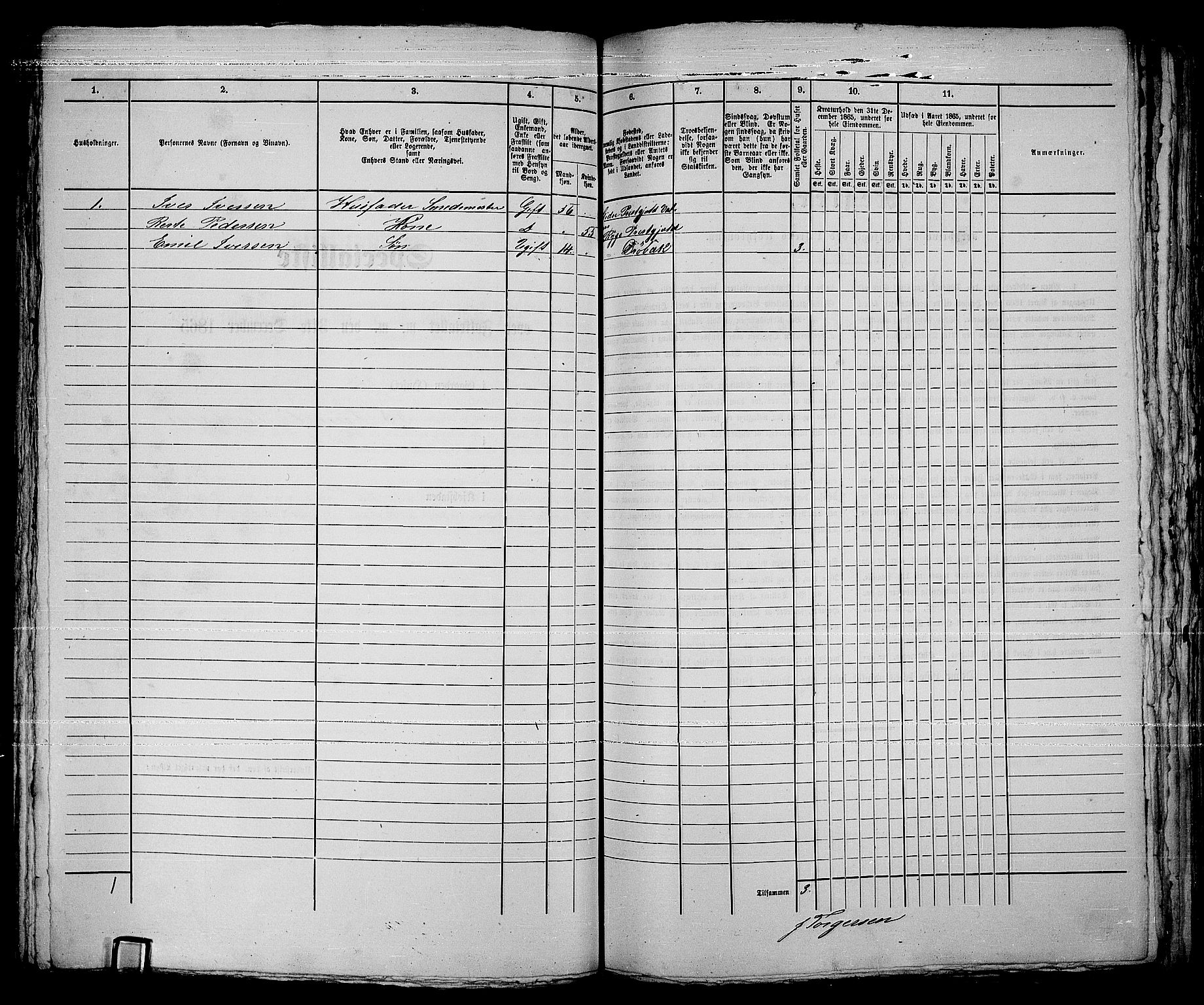 RA, Folketelling 1865 for 0203B Drøbak prestegjeld, Drøbak kjøpstad, 1865, s. 243