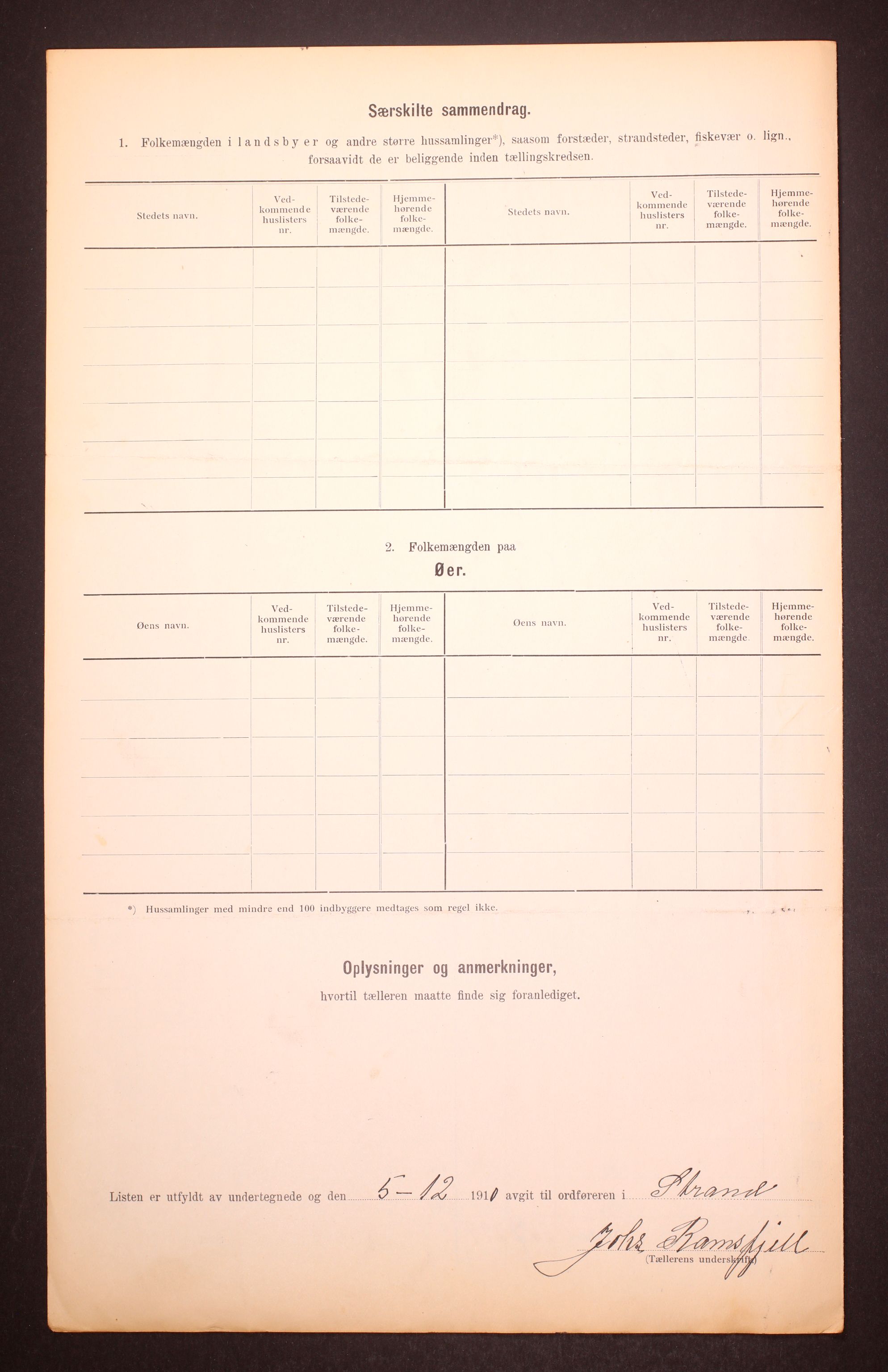 RA, Folketelling 1910 for 1130 Strand herred, 1910, s. 6