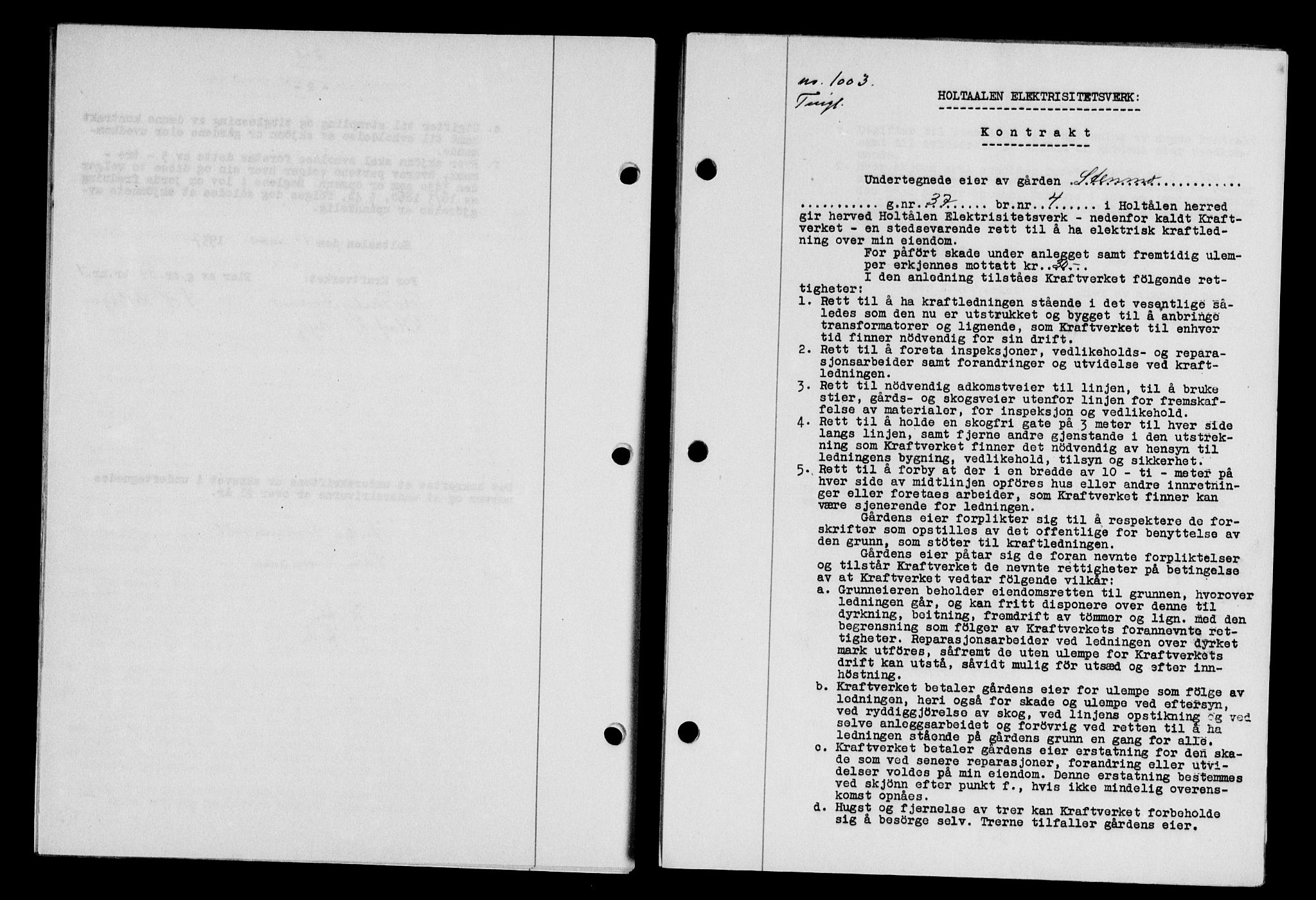 Gauldal sorenskriveri, SAT/A-0014/1/2/2C/L0049: Pantebok nr. 53, 1938-1938, Dagboknr: 1003/1938