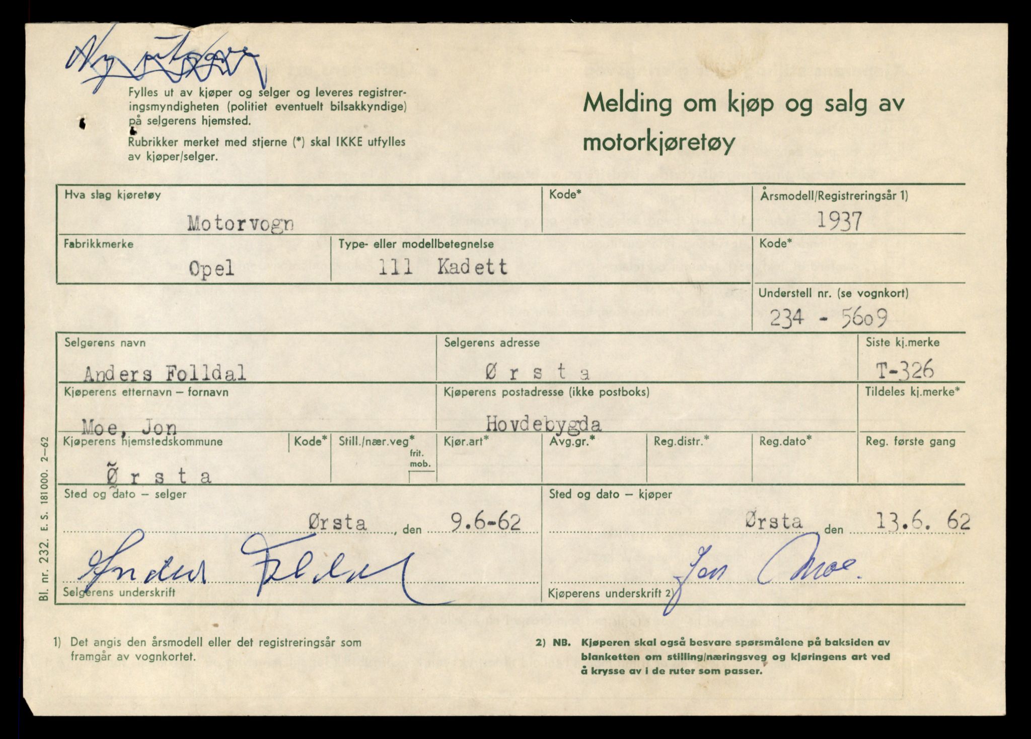 Møre og Romsdal vegkontor - Ålesund trafikkstasjon, AV/SAT-A-4099/F/Fe/L0003: Registreringskort for kjøretøy T 232 - T 340, 1927-1998, s. 2774