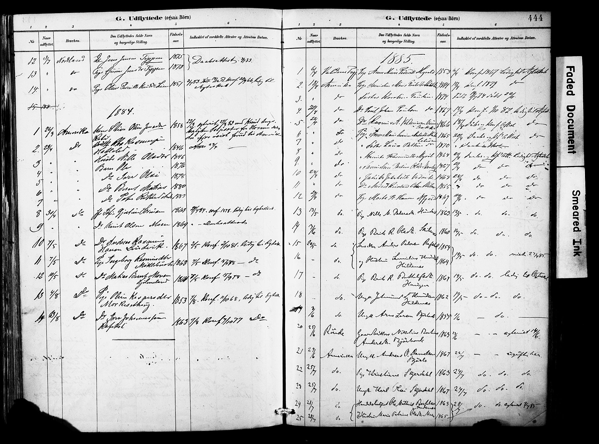 Eid sokneprestembete, AV/SAB-A-82301/H/Haa/Haab/L0001: Ministerialbok nr. B 1, 1879-1906, s. 444