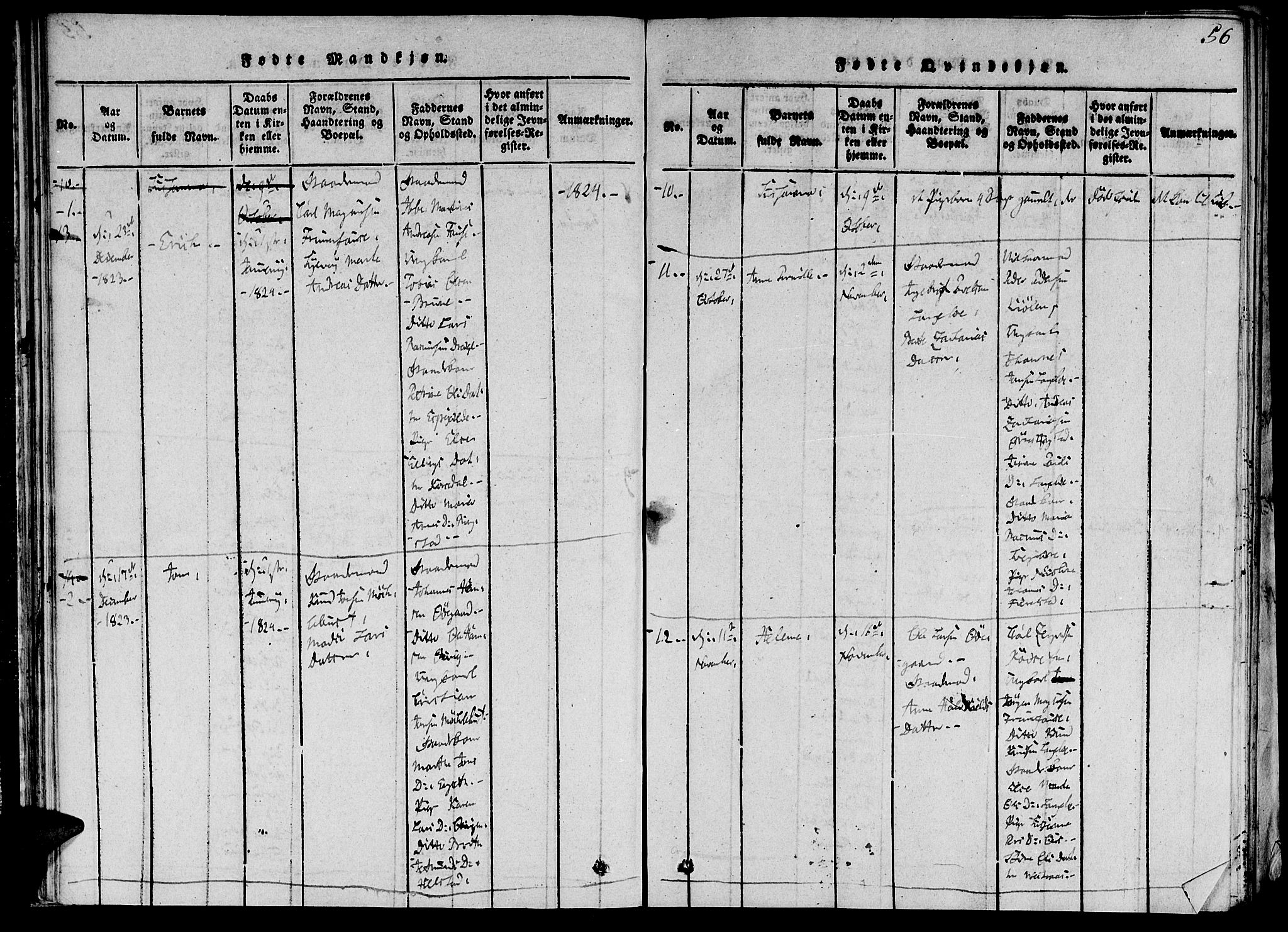 Ministerialprotokoller, klokkerbøker og fødselsregistre - Møre og Romsdal, AV/SAT-A-1454/520/L0273: Ministerialbok nr. 520A03, 1817-1826, s. 56
