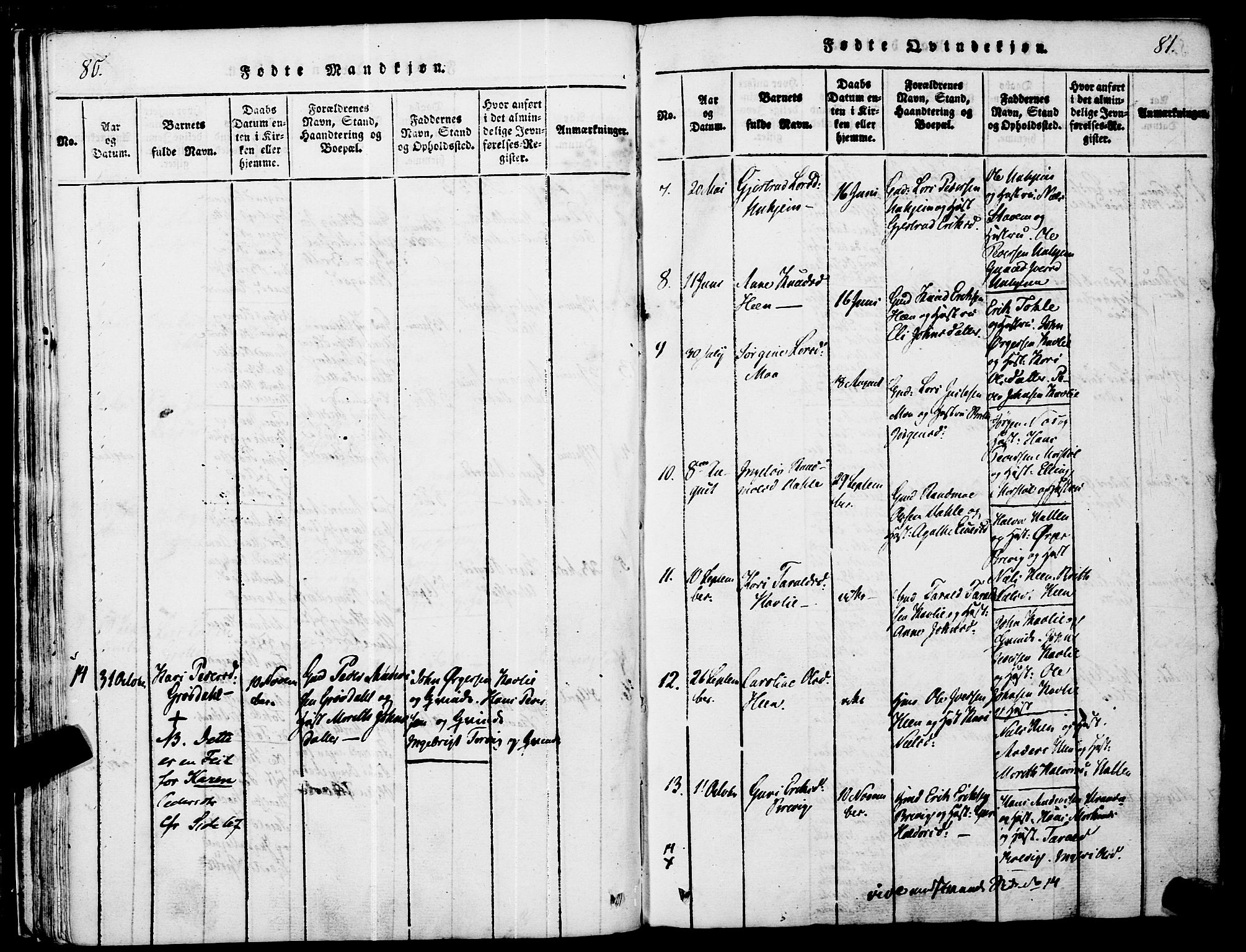 Ministerialprotokoller, klokkerbøker og fødselsregistre - Møre og Romsdal, AV/SAT-A-1454/545/L0585: Ministerialbok nr. 545A01, 1818-1853, s. 80-81