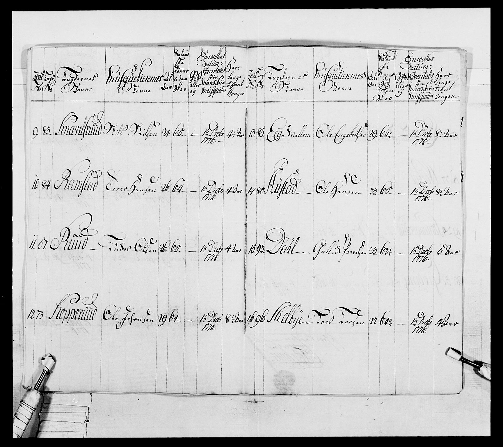 Generalitets- og kommissariatskollegiet, Det kongelige norske kommissariatskollegium, AV/RA-EA-5420/E/Eh/L0043a: 2. Akershusiske nasjonale infanteriregiment, 1767-1778, s. 695