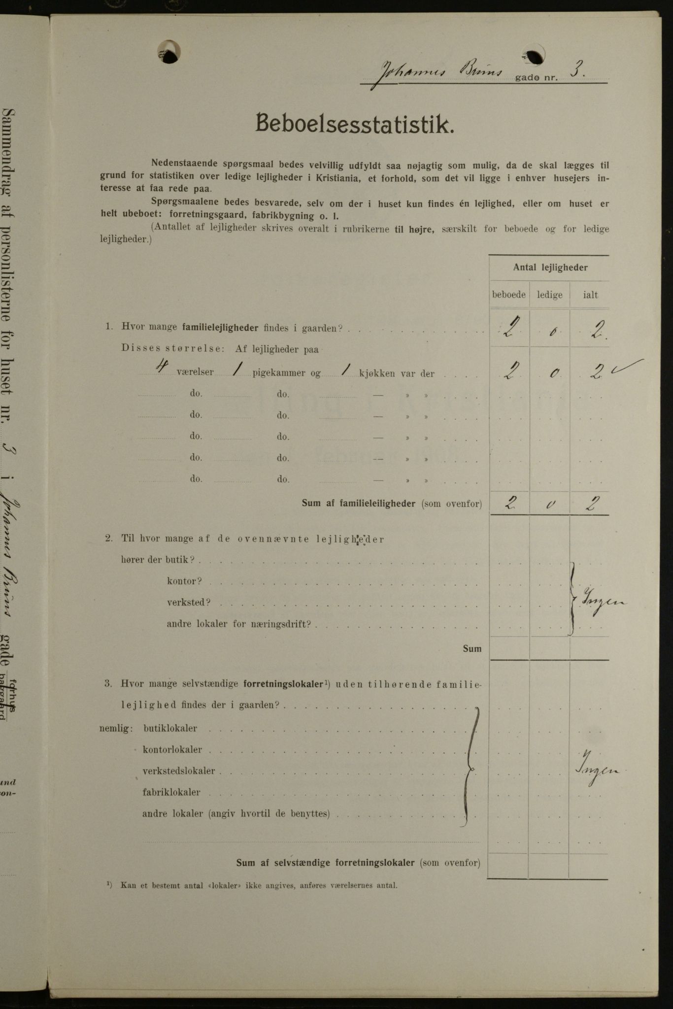 OBA, Kommunal folketelling 1.2.1908 for Kristiania kjøpstad, 1908, s. 42031