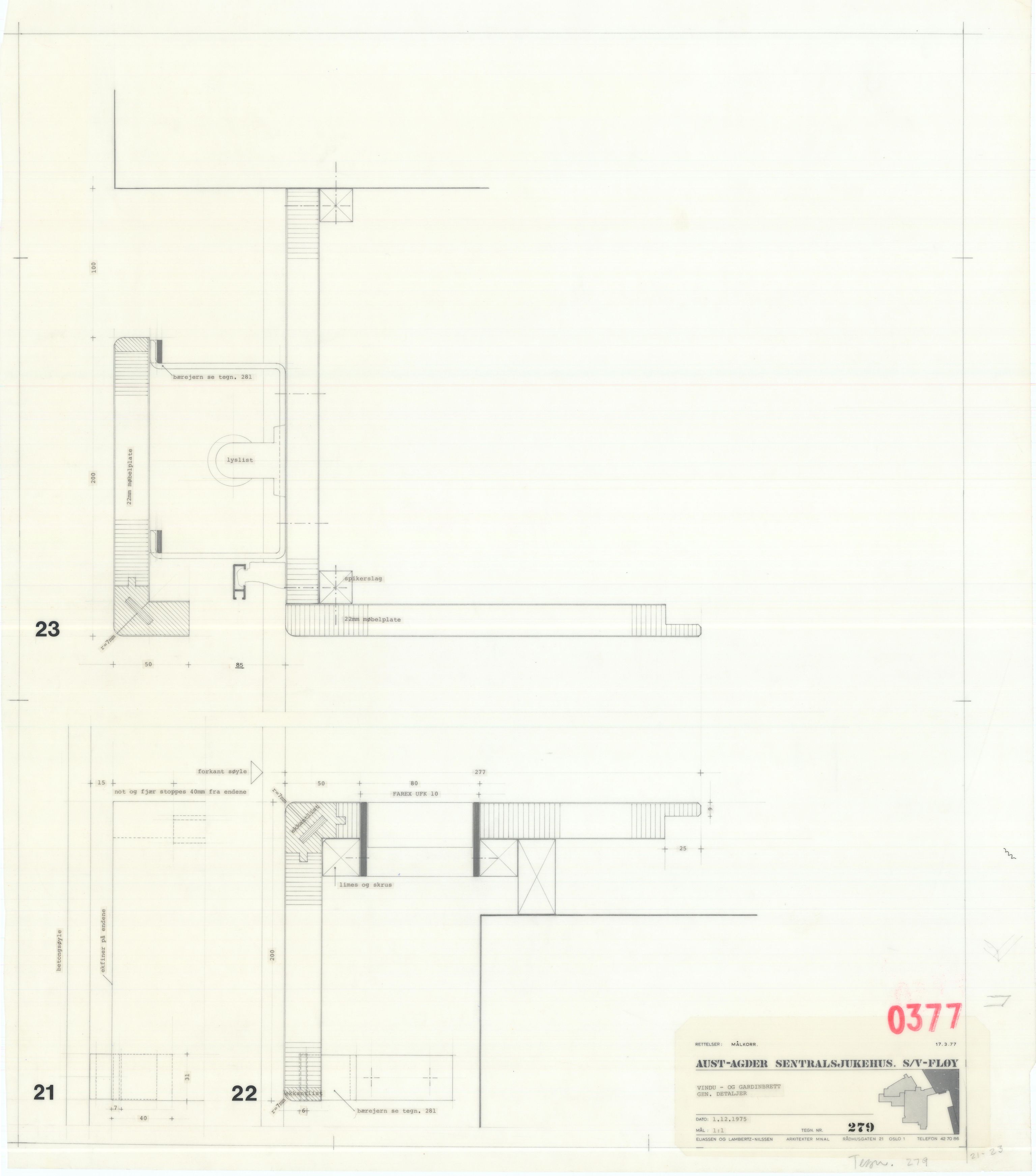 Eliassen og Lambertz-Nilssen Arkitekter, AAKS/PA-2983/T/T03/L0005: Tegningskogger 377, 1974-1978, s. 8