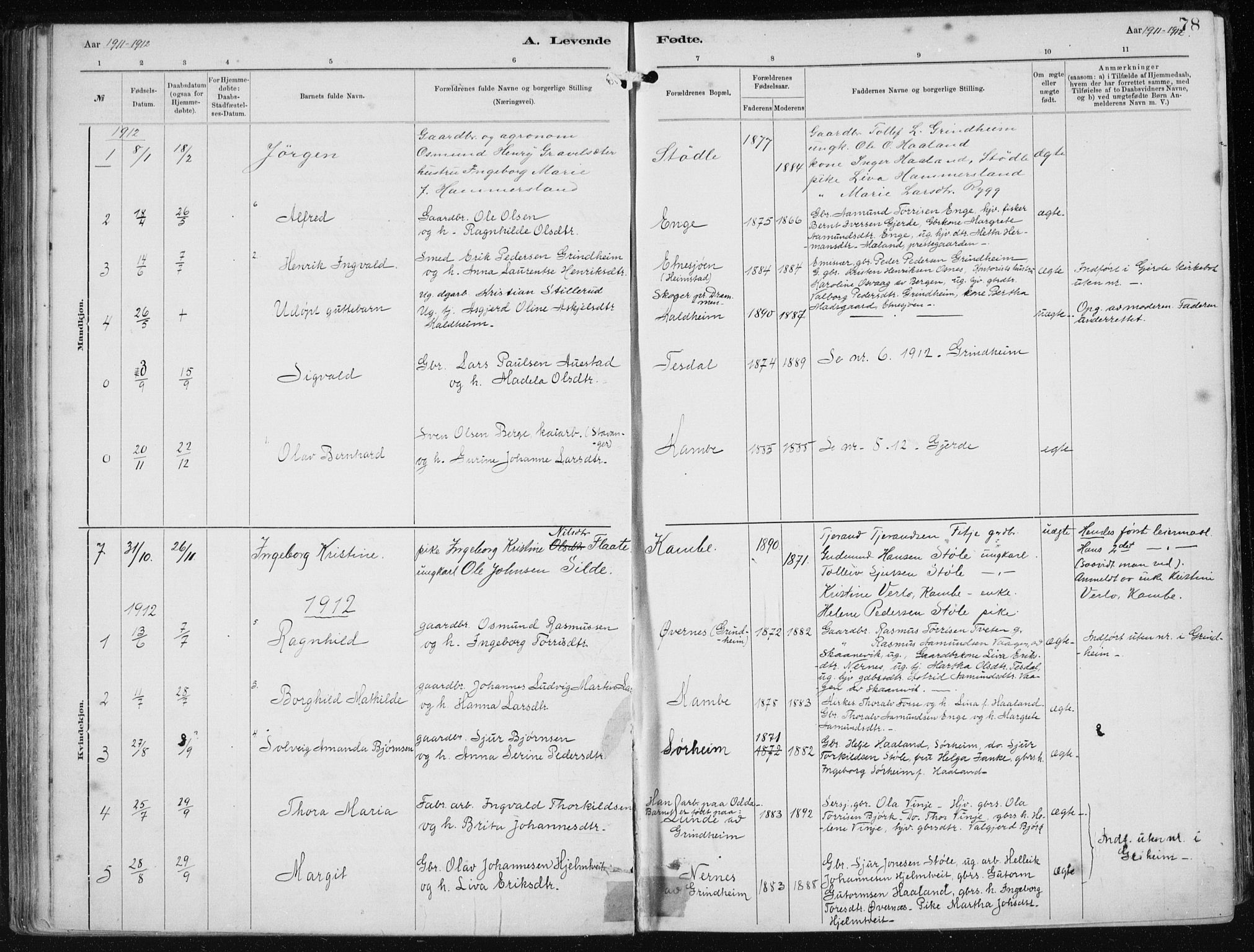 Etne sokneprestembete, AV/SAB-A-75001/H/Haa: Ministerialbok nr. B  1, 1879-1919, s. 78