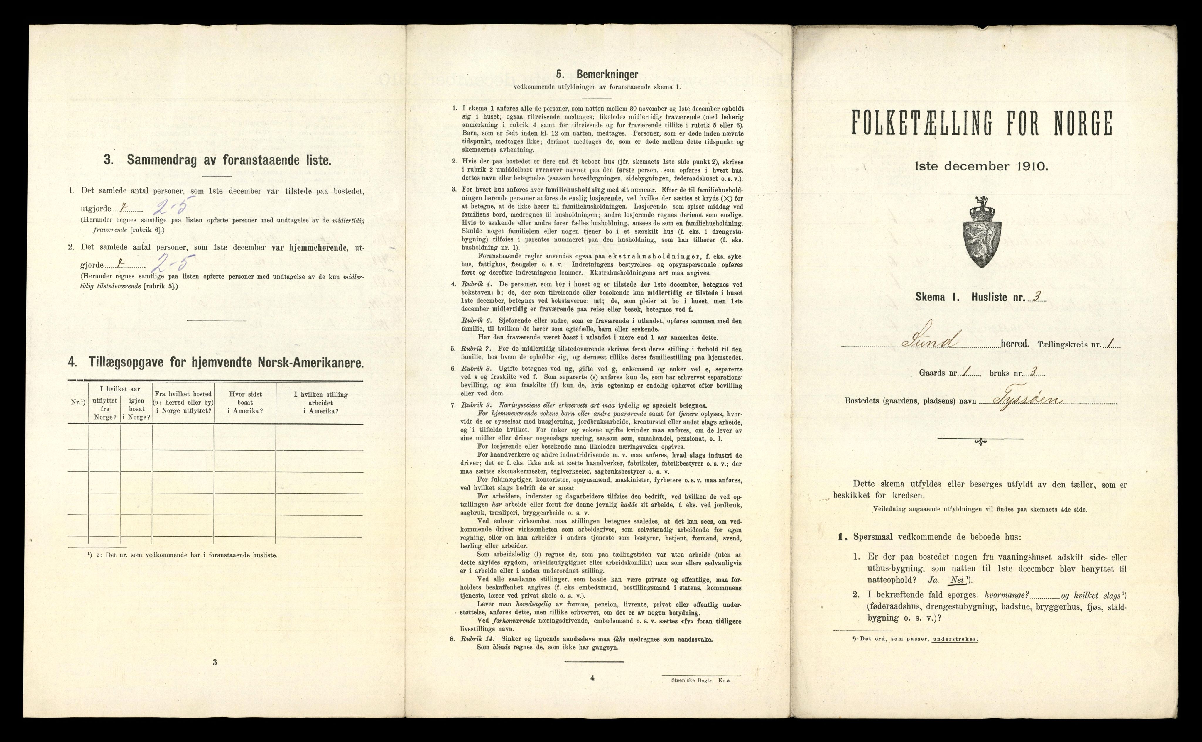 RA, Folketelling 1910 for 1245 Sund herred, 1910, s. 34