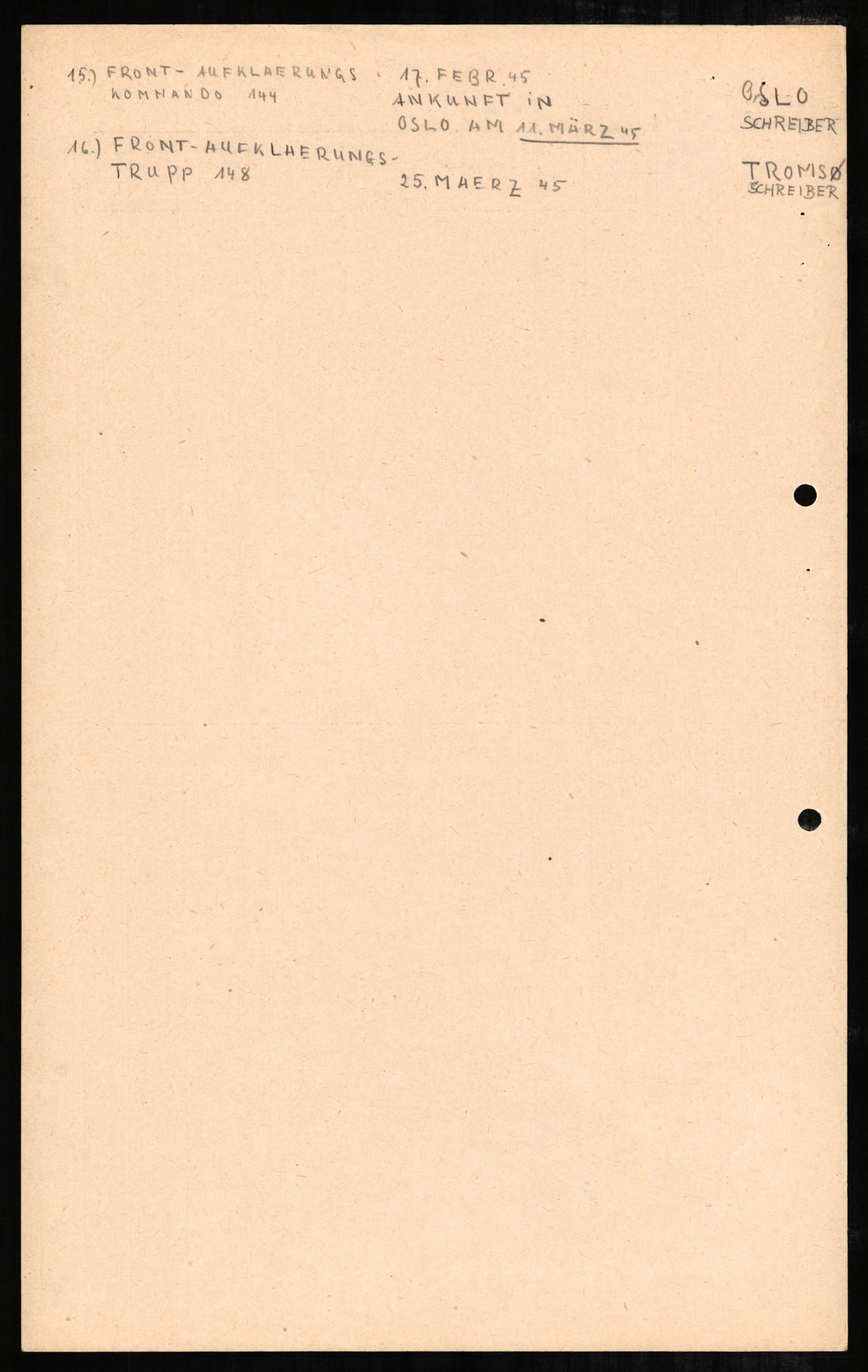 Forsvaret, Forsvarets overkommando II, RA/RAFA-3915/D/Db/L0002: CI Questionaires. Tyske okkupasjonsstyrker i Norge. Tyskere., 1945-1946, s. 379