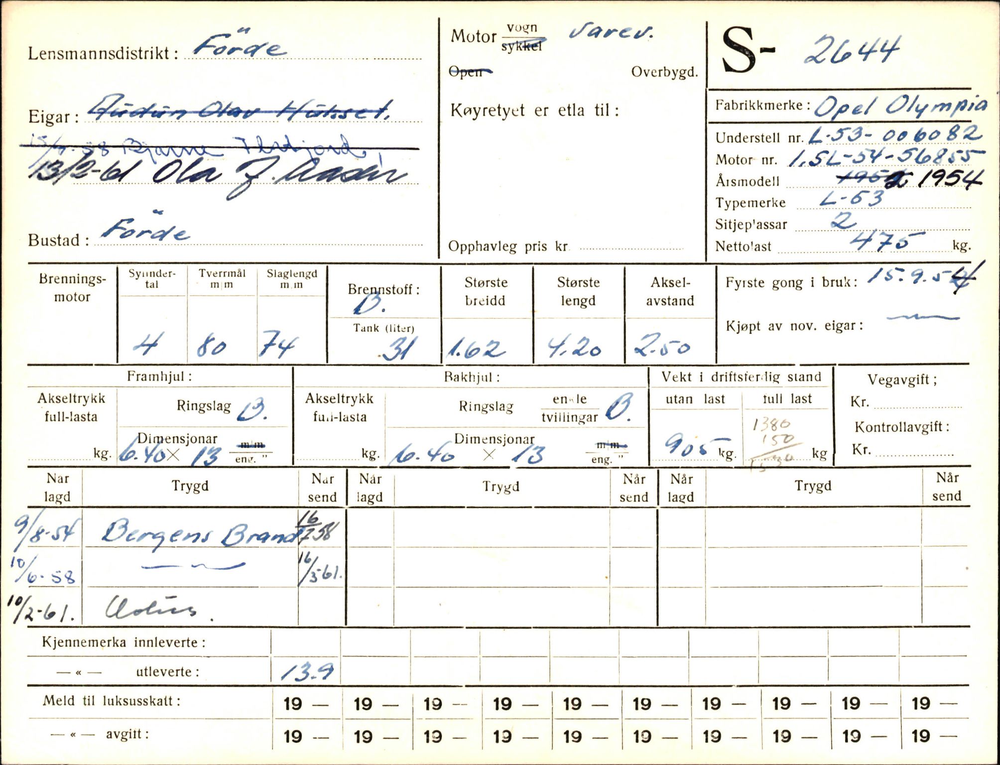 Statens vegvesen, Sogn og Fjordane vegkontor, AV/SAB-A-5301/4/F/L0004: Registerkort utmeldte Fjordane S2500-2700, S7200-7899, 1930-1961, s. 175