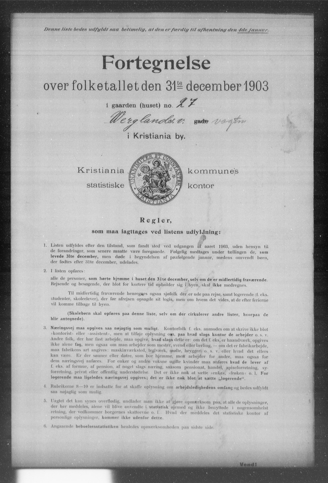 OBA, Kommunal folketelling 31.12.1903 for Kristiania kjøpstad, 1903, s. 24501