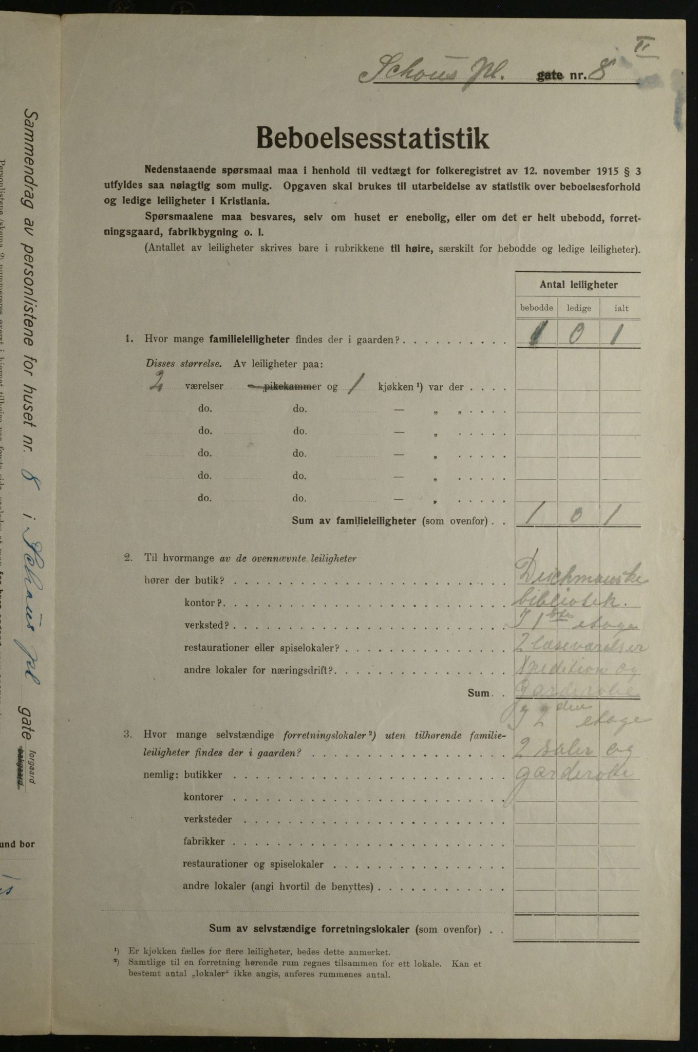 OBA, Kommunal folketelling 1.12.1923 for Kristiania, 1923, s. 100316