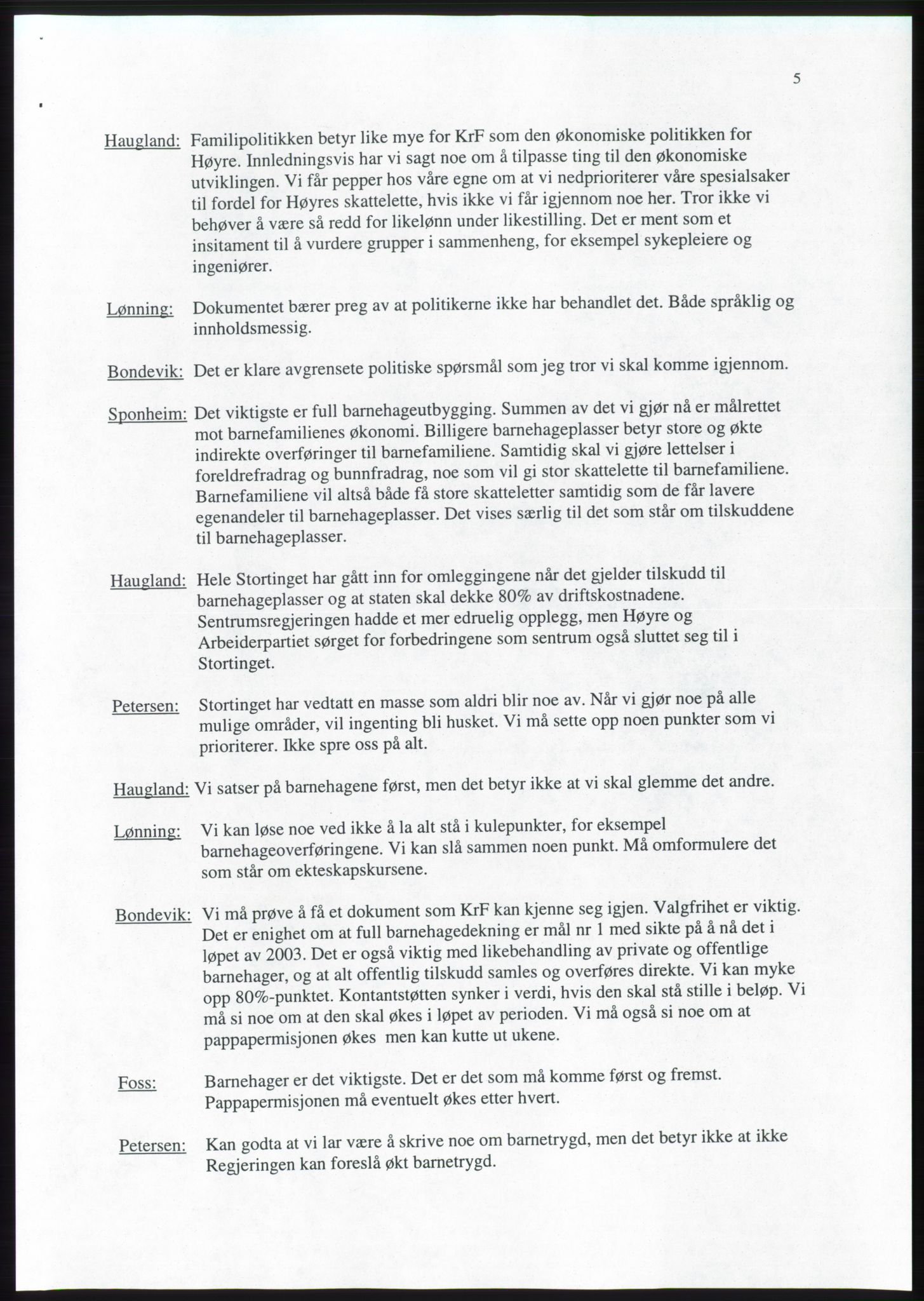 Forhandlingsmøtene 2001 mellom Høyre, Kristelig Folkeparti og Venstre om dannelse av regjering, AV/RA-PA-1395/A/L0001: Forhandlingsprotokoll med vedlegg, 2001, s. 27